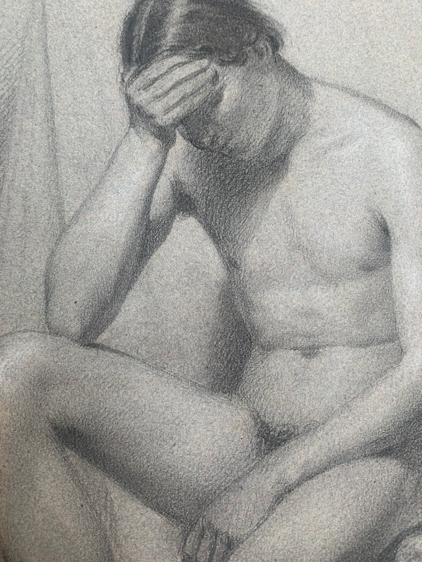 Academic Study Of Male Nude. Second Half Of XIX Century