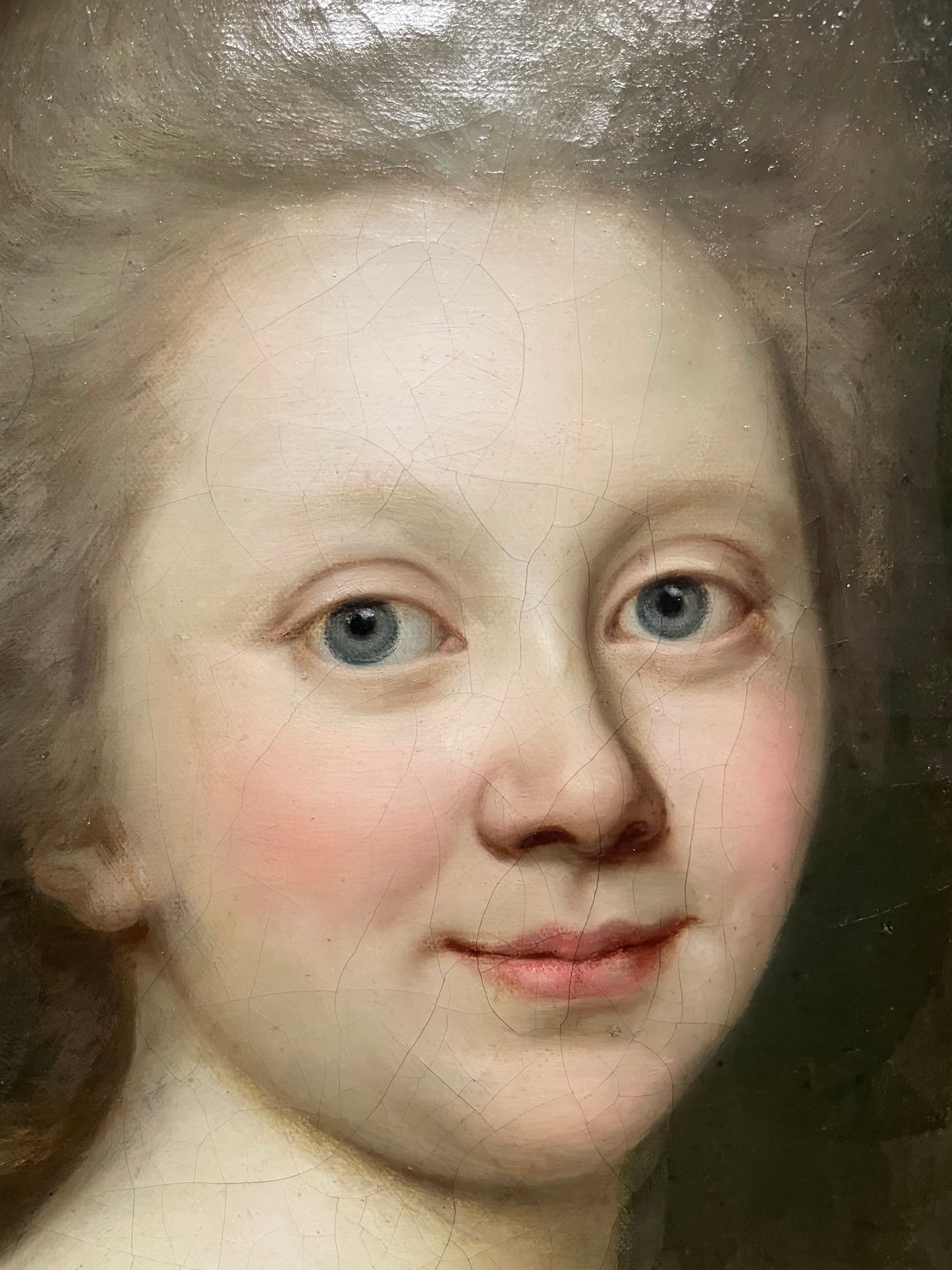 Darbes, Joseph Friedrich August. Oval Portrait of Woman in a Green dress. Signed and dated 1781. Rossika