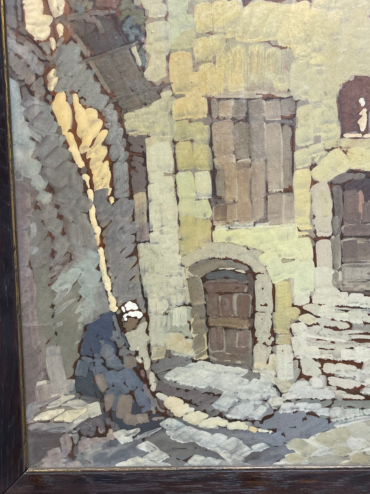 André Petroff, Russian painter from Saint Petersburg – Village in the hinterland of the French Riviera, 1920s–30s