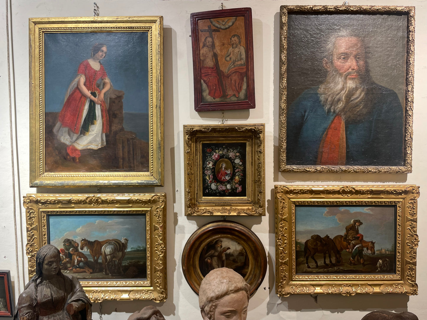 Romantic Portrait of a Woman in Oriental Dress among Greek Ruins, ca. 1840