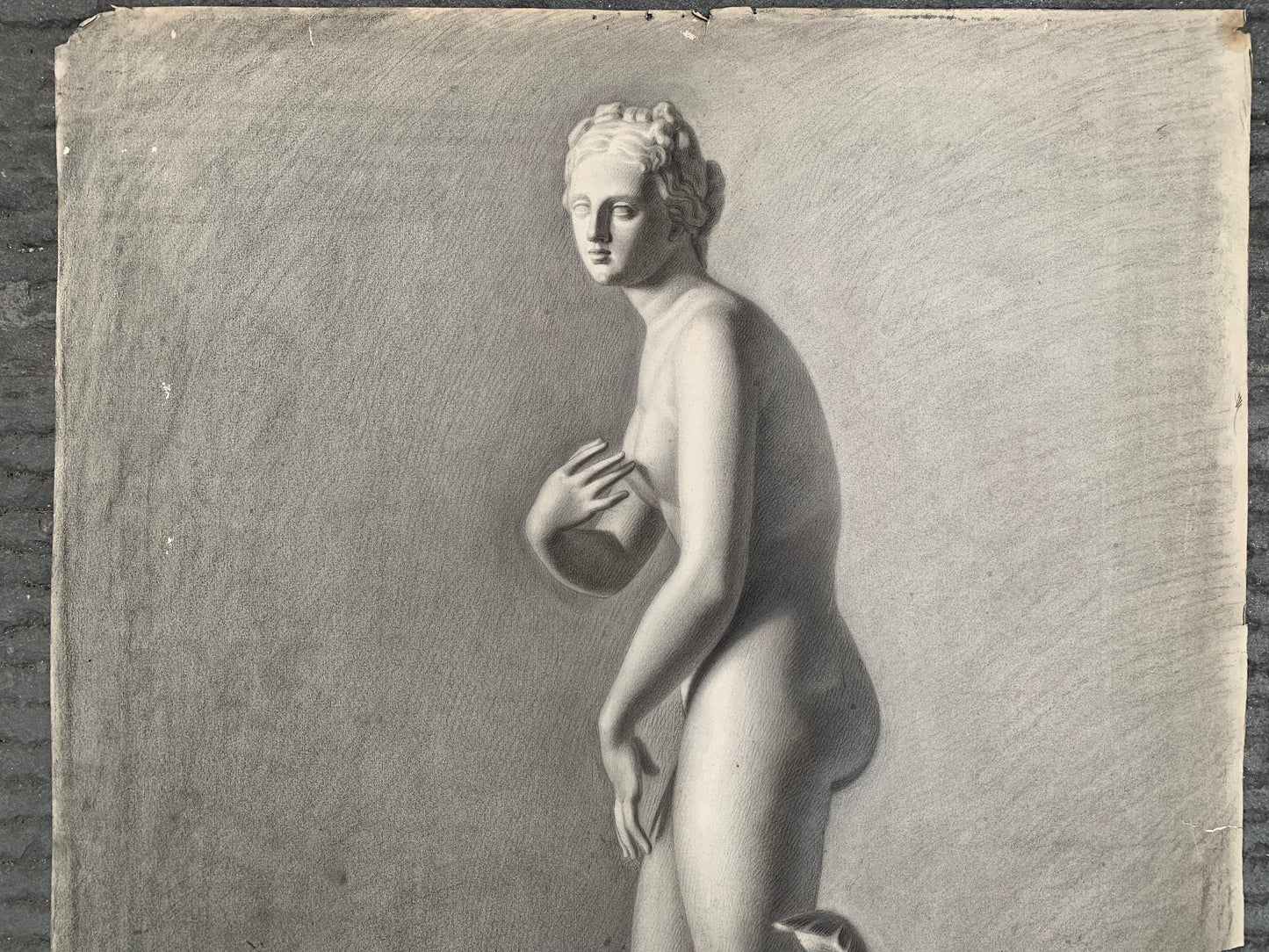 Venus of Medici. Italian Academic Drawing. XIX century