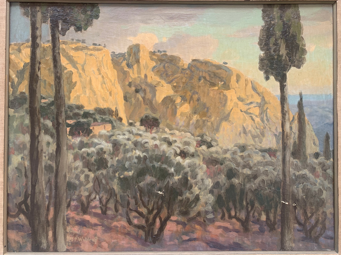 Franz Waldraff (1878-1942?). Landscape near Toulone, Gorges d'Ollioules. Circa 1930