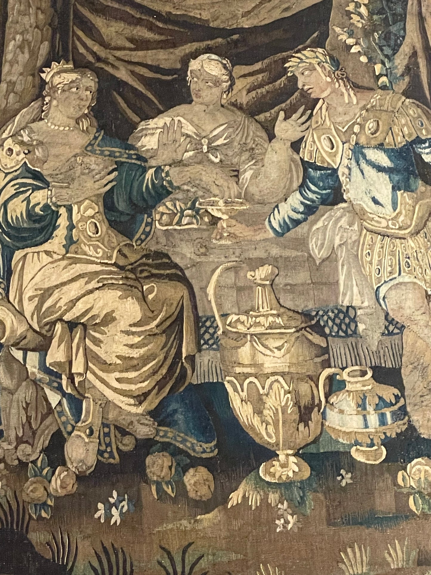 Tapestry of Aubusson with the Banquet of Cleopatra, second half of the 17th cent. Cm 240x200