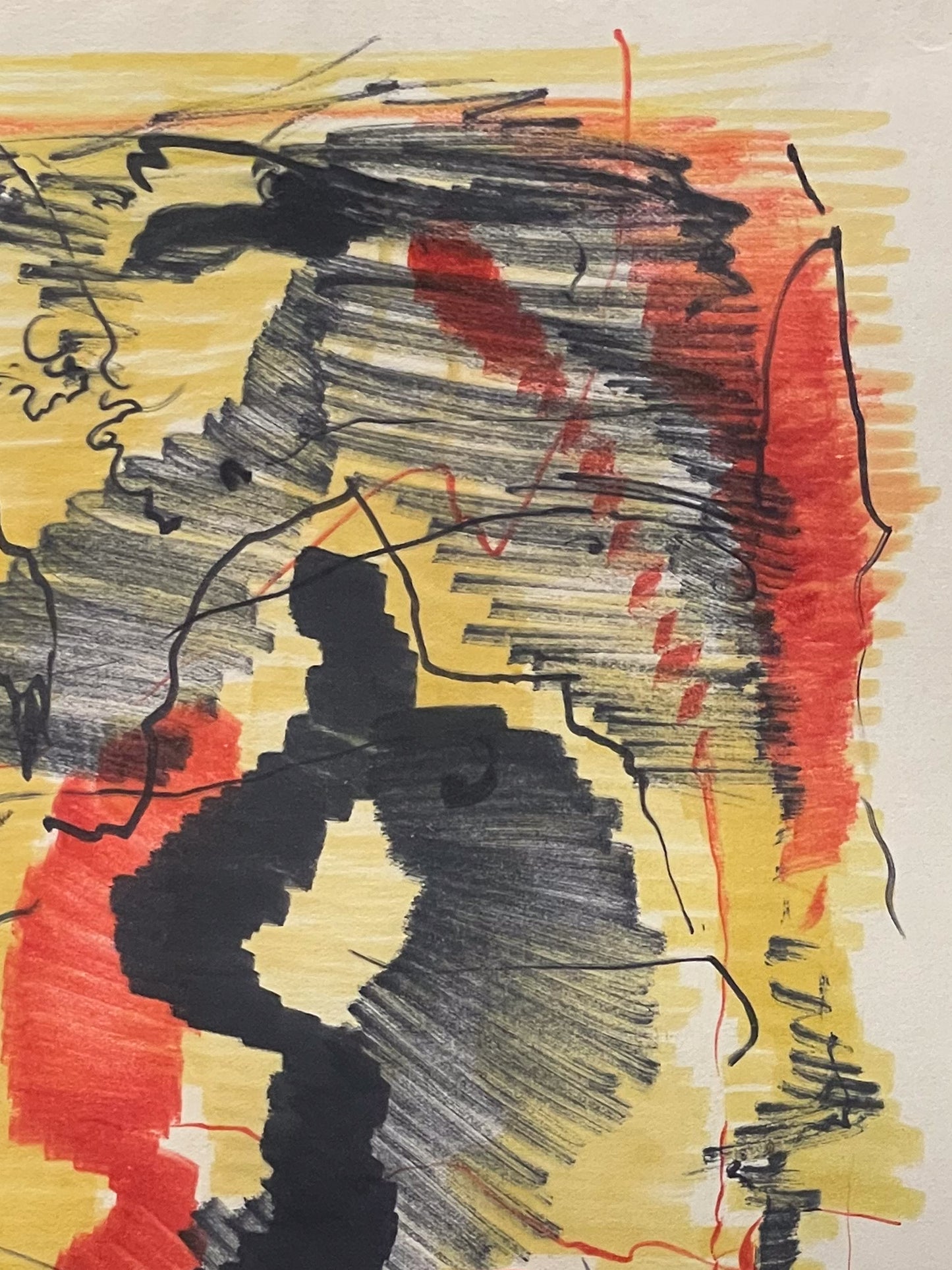 Anja Decker, Pittura informale astratta su carta, Monaco di Baviera, fine anni '50