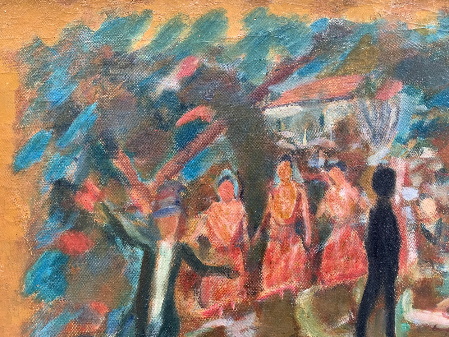 Tin Florias, Danza di Corfù, artista greco del XX secolo tra Grecia e Parigi, Cm 130 × 103