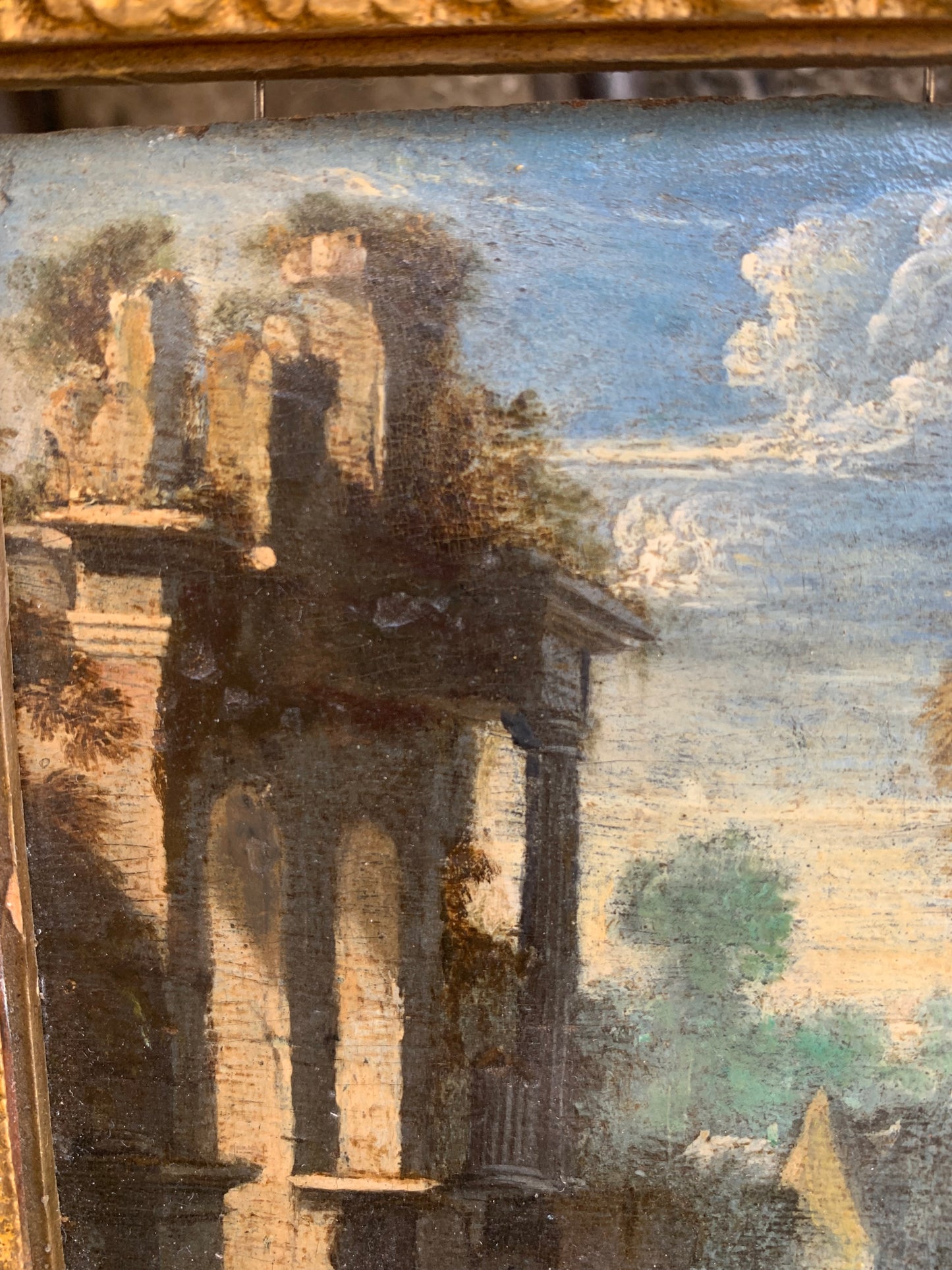 Landscape with Classical Ruins and Shepherds: Late 17th - Early 18th century.