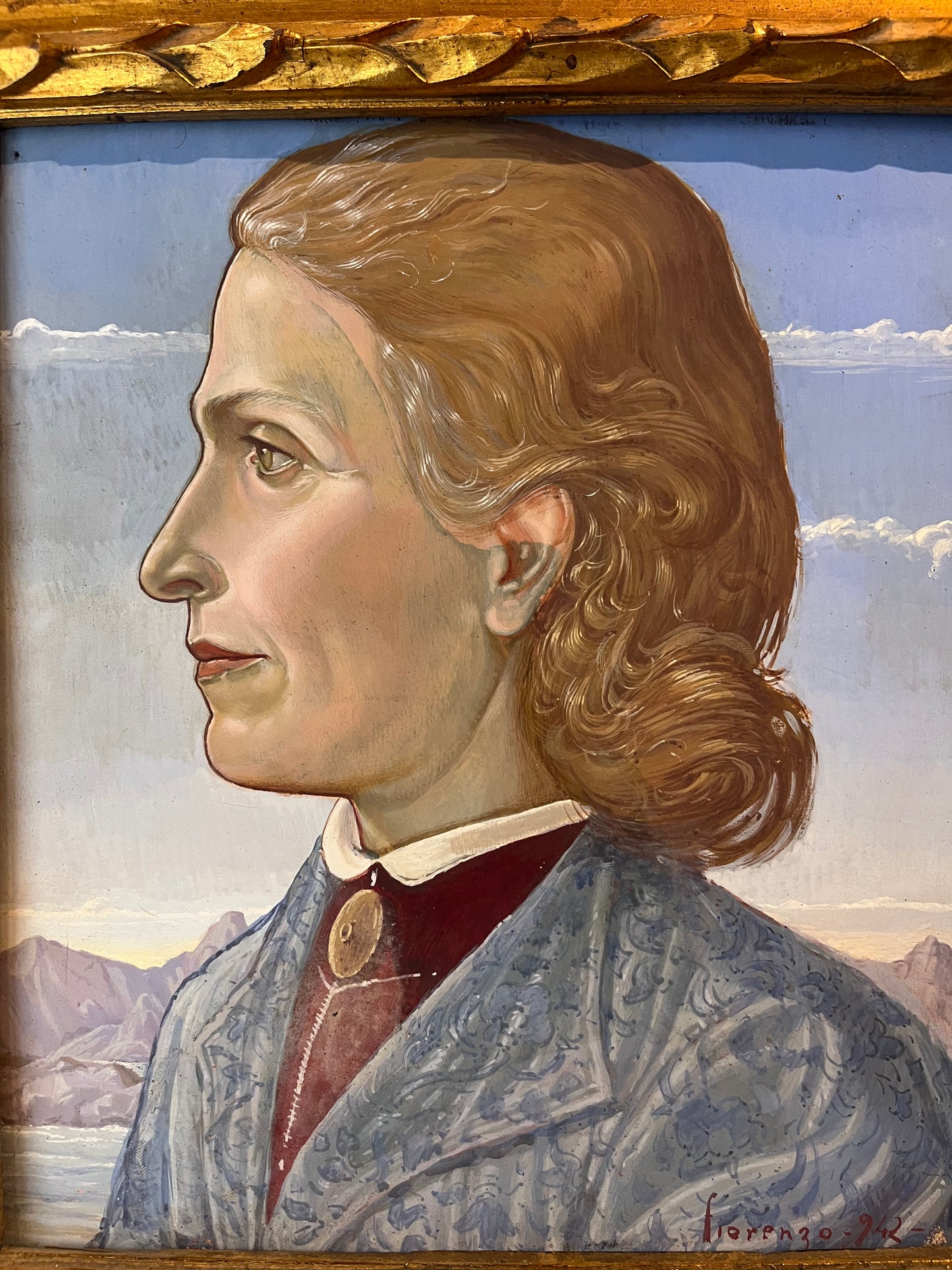 Moglie del falsario senese Icilio Joni, ritratta dal figlio Fiorenzo, datata 1942