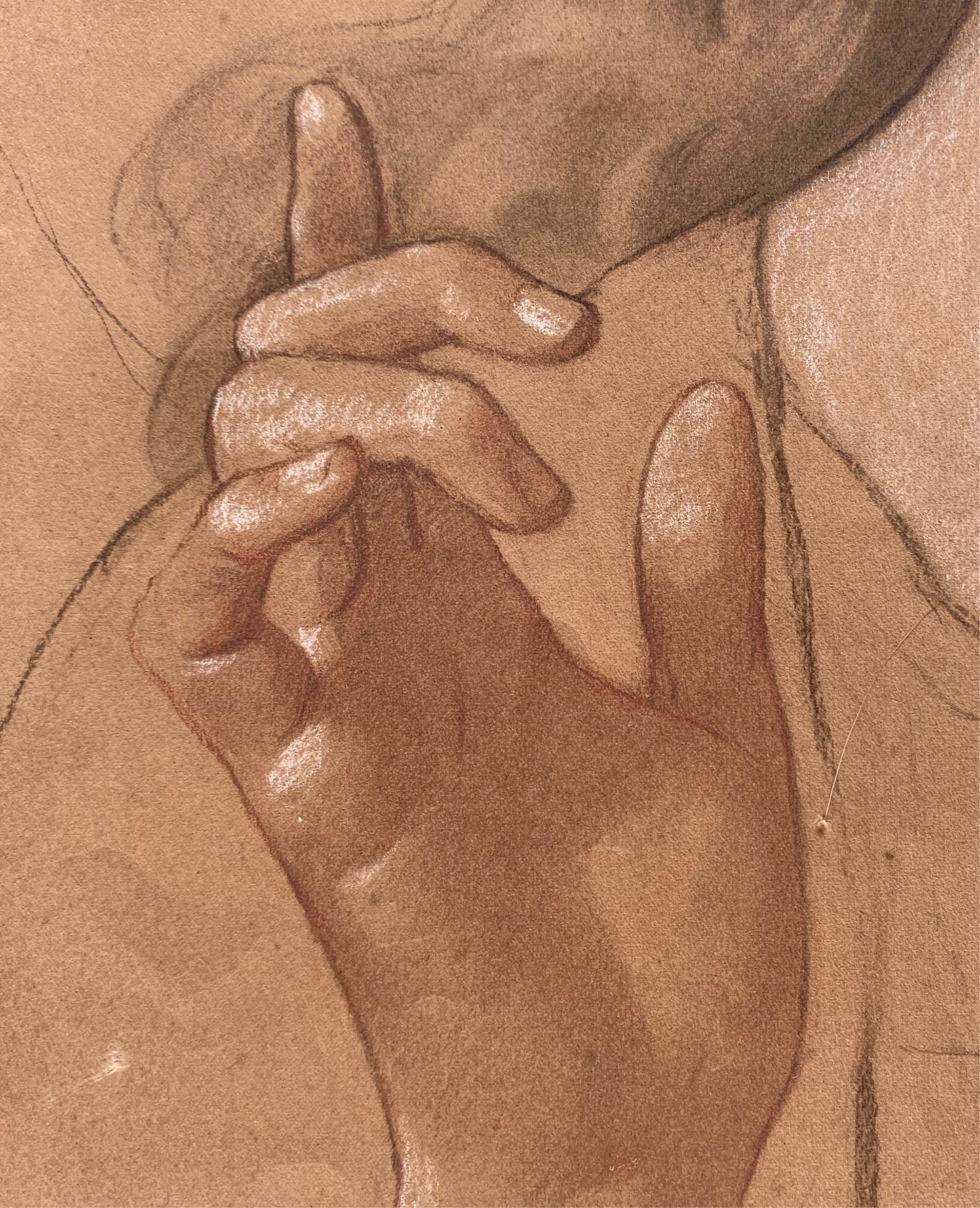Archangel Gabriel. Study for Annunciation by Enrico Reffo, signed.