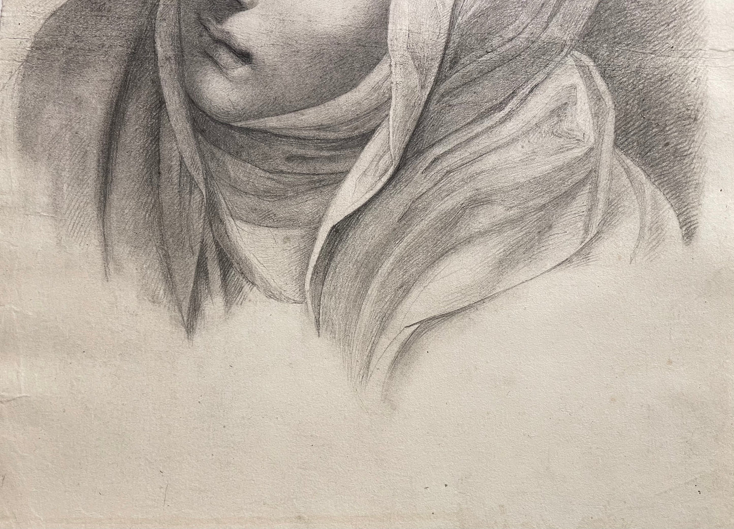 Studio accademico di testa di monaca. Scuola fiorentina, fine XVIII – inizio XIX secolo.
