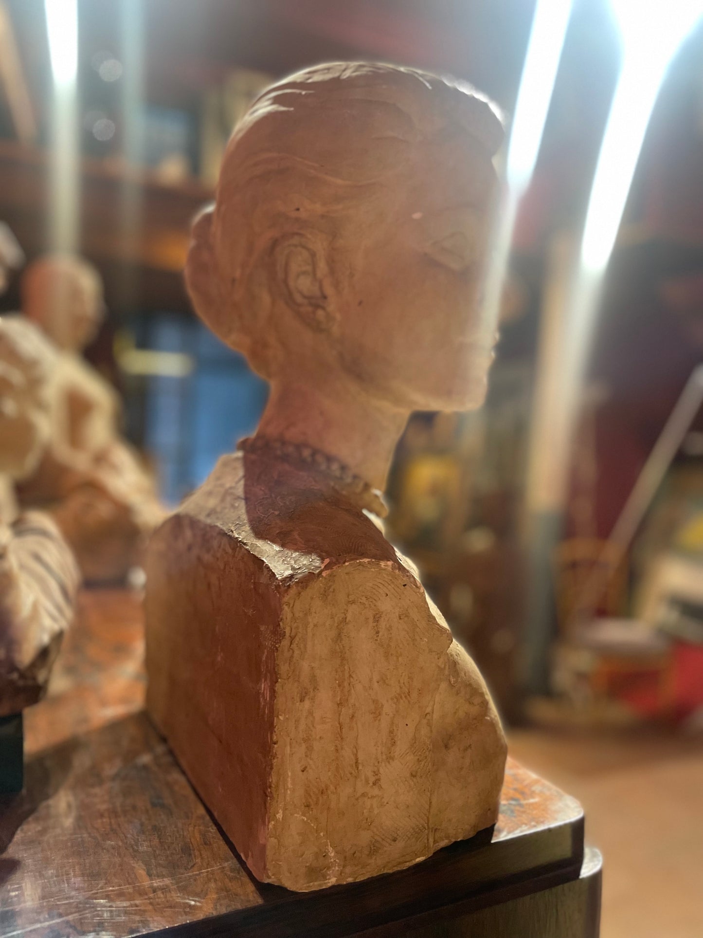 Busto In Gesso Di Grace Kelly, Louis Botinelly, Marsiglia, Art Déco, 1957