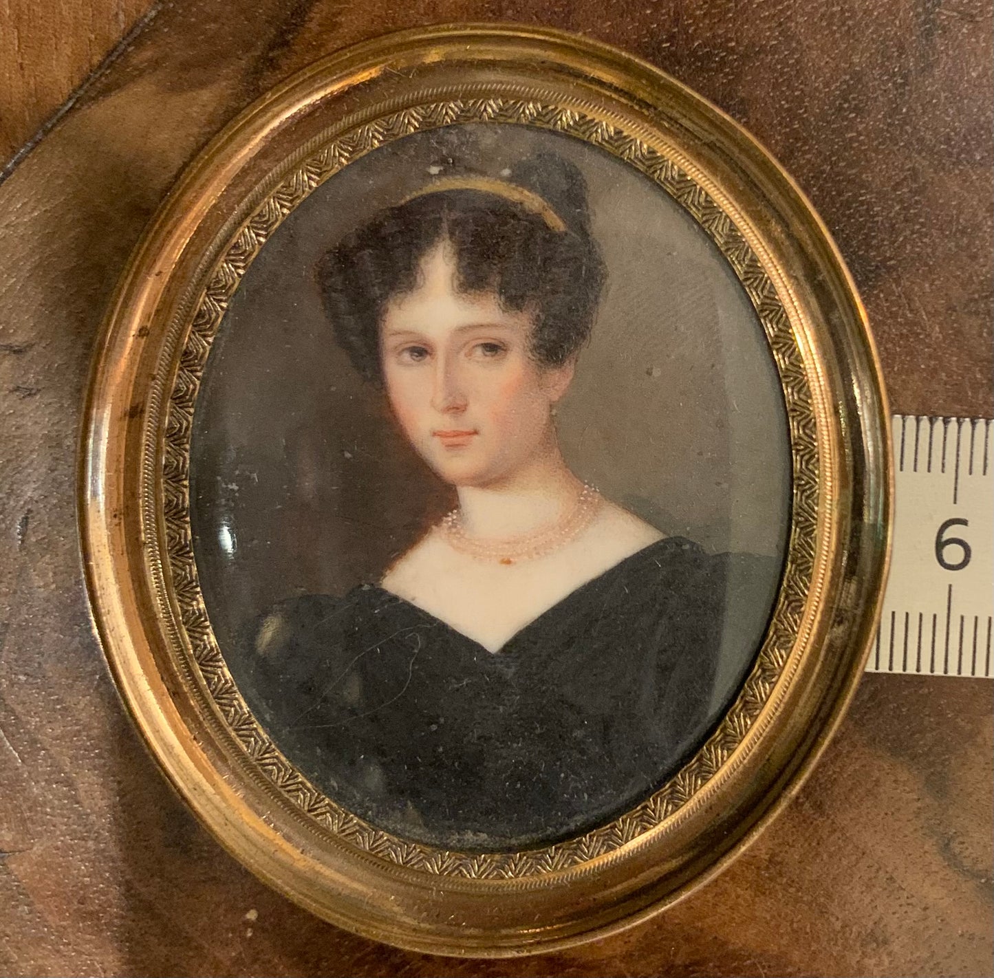 Portrait Of A Lady With Front Curls And Diadem, Circa 1820