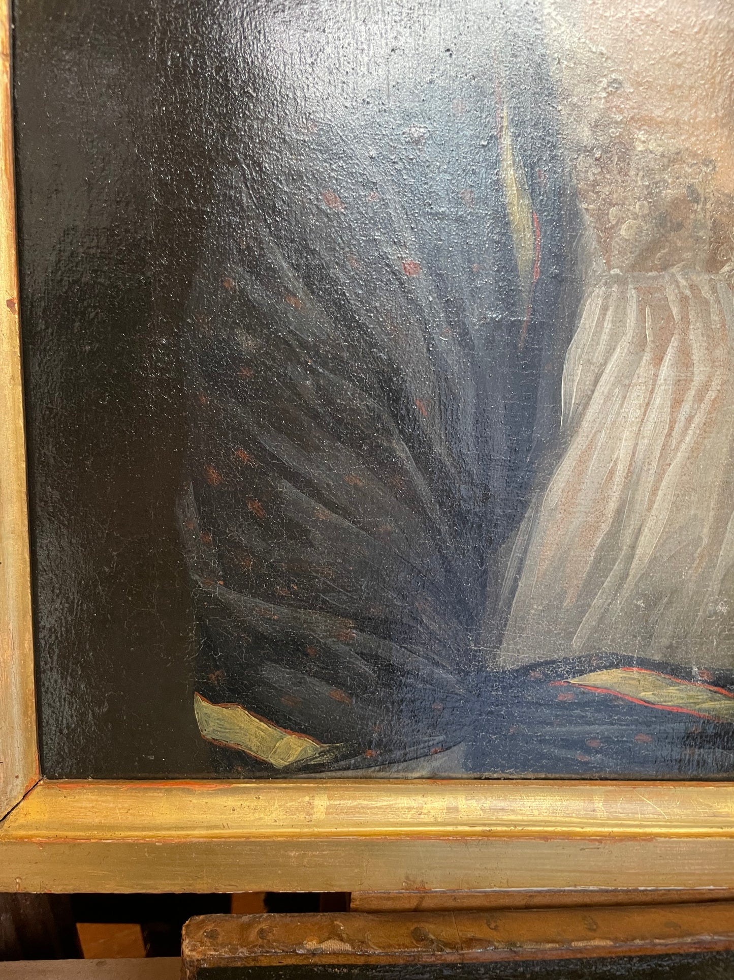 Neoclassical Female Portrait. Chemise à La Reine And Shawl. German Context, Circa 1790