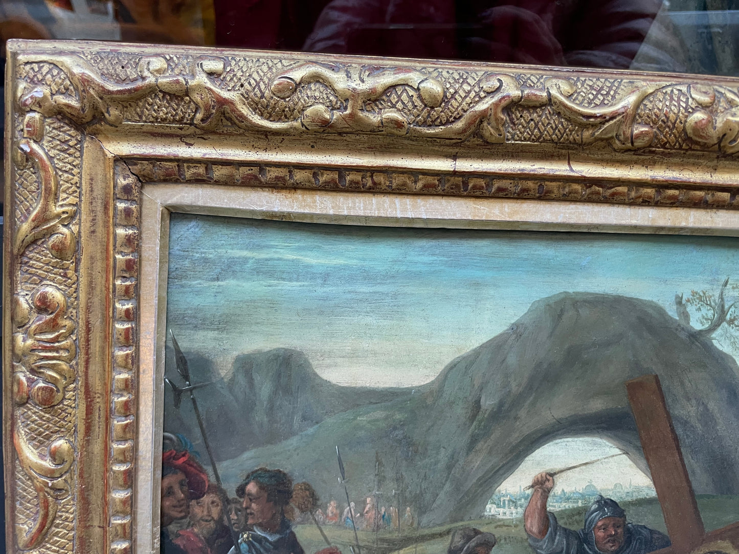 Christ Carrying the Cross with Saint Veronica – Flemish School, late 17th / early 18th century