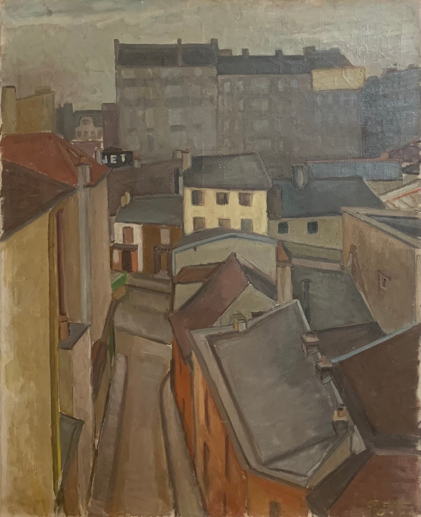 Rooftops of Paris. Circa 1920-1930.