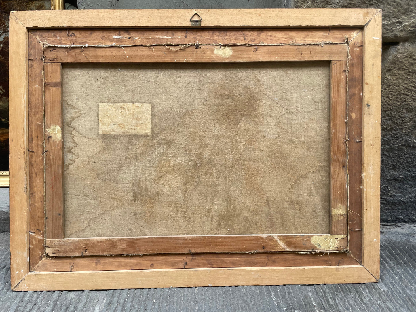 Subacqueo con cernia sotto una barca - Metà del XX secolo. Cm 99 x 74