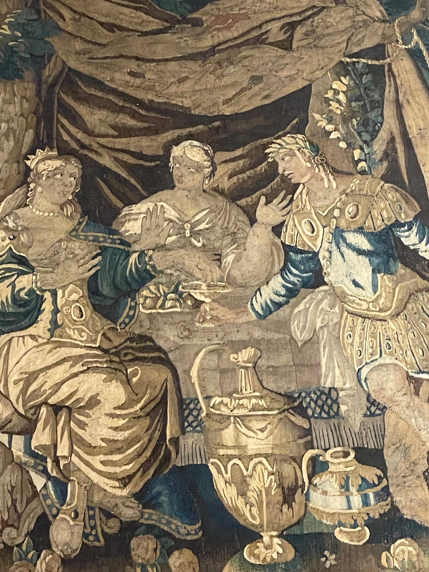 Tapestry of Aubusson with the Banquet of Cleopatra, second half of the 17th cent. Cm 240x200