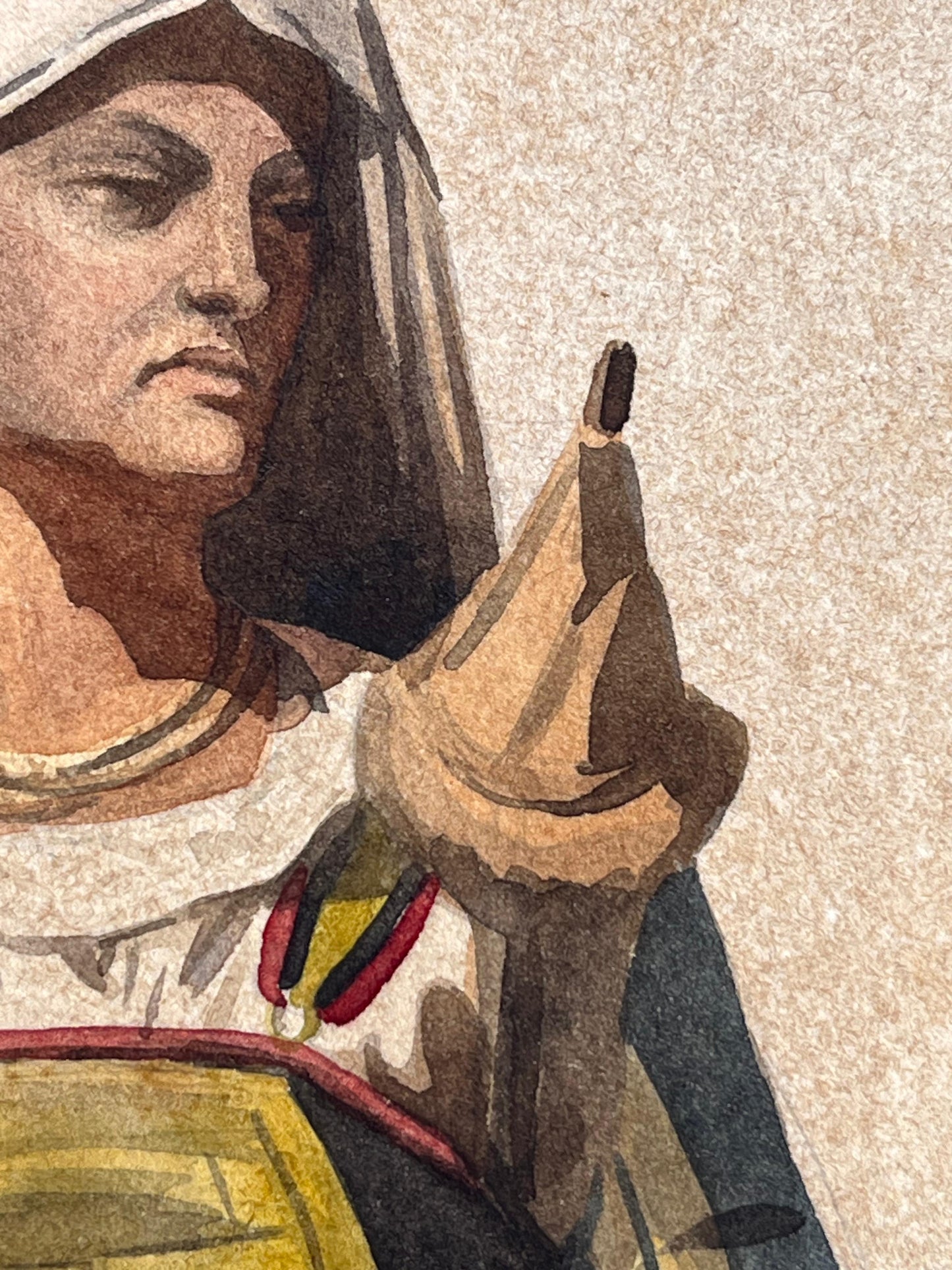 Donna italiana in costume della Ciociaria o d’Abruzzo, con fuso, XIX secolo

Acquerello