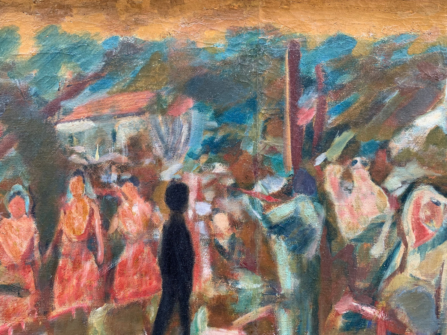 Tin Florias, Danza di Corfù, artista greco del XX secolo tra Grecia e Parigi, Cm 130 × 103