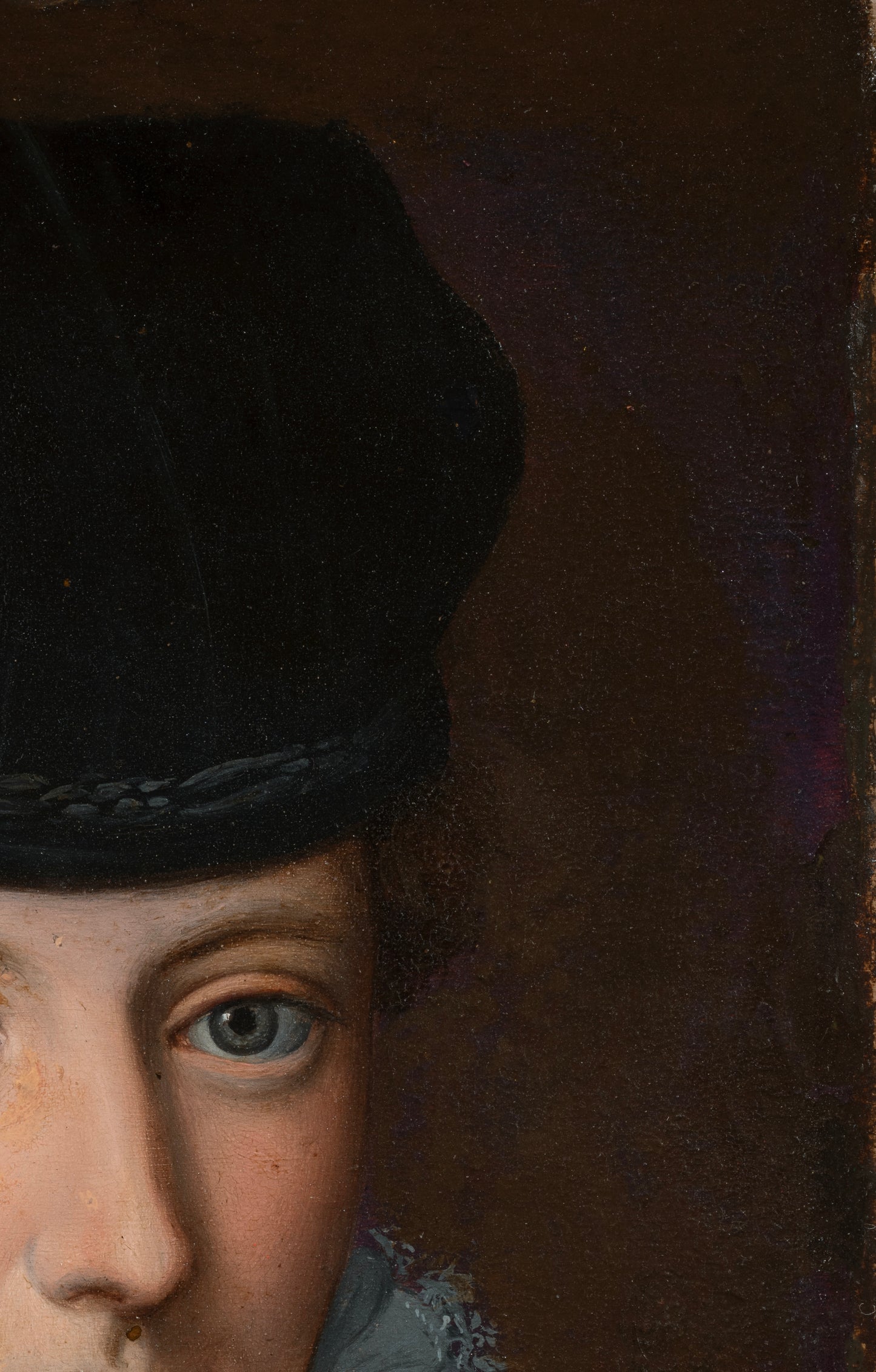 Alessandro Allori, atelier. Ritratto di dama con cappello di velluto nero. Scuola fiorentina. XVI secolo.