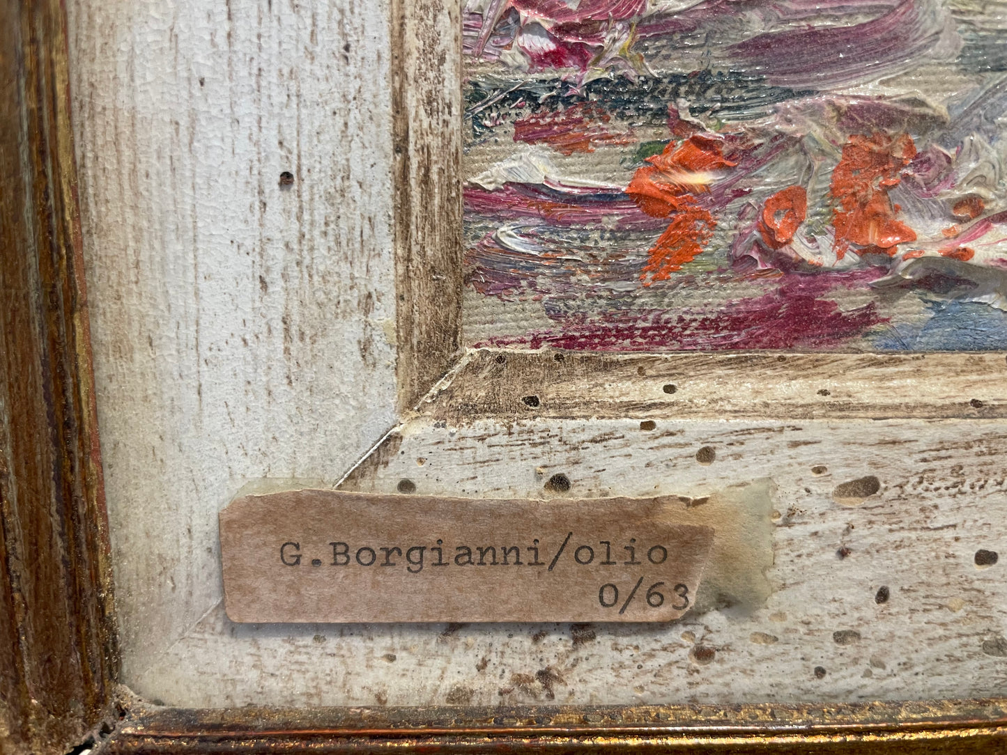 Guido Borgianni. View of Florence with part of medieval walls: Santa Rosa tower and river Arno. Circa 1960.