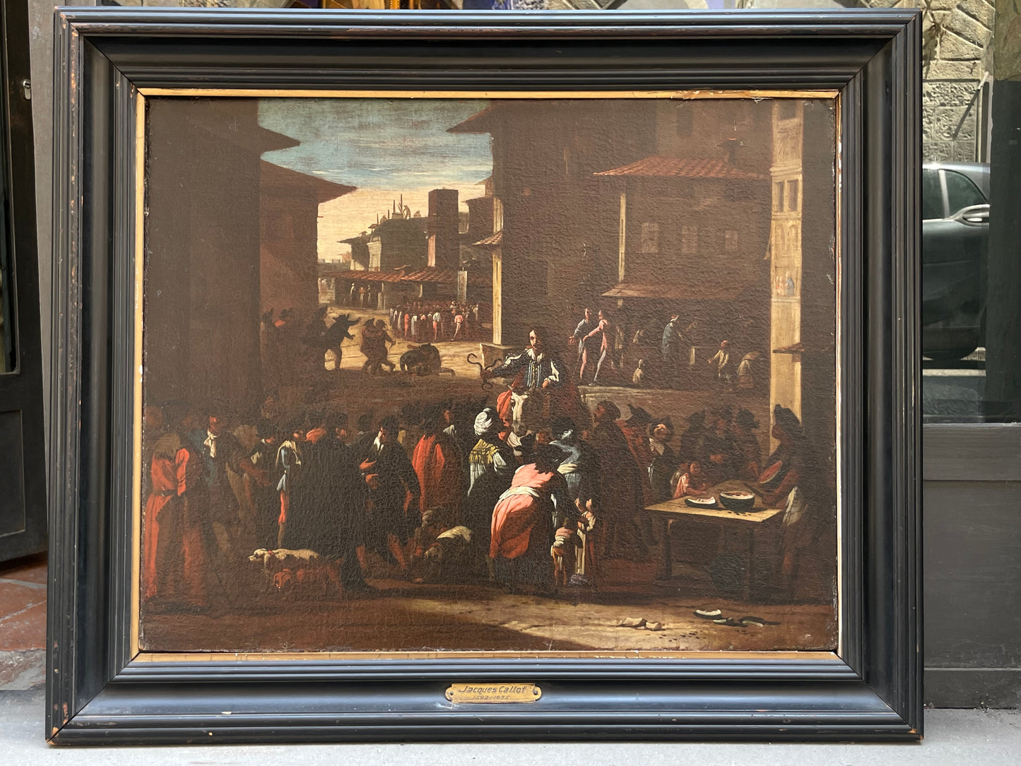 Ciarlatano con serpenti in una piazza di Roma, Bamboccianti, XVII secolo