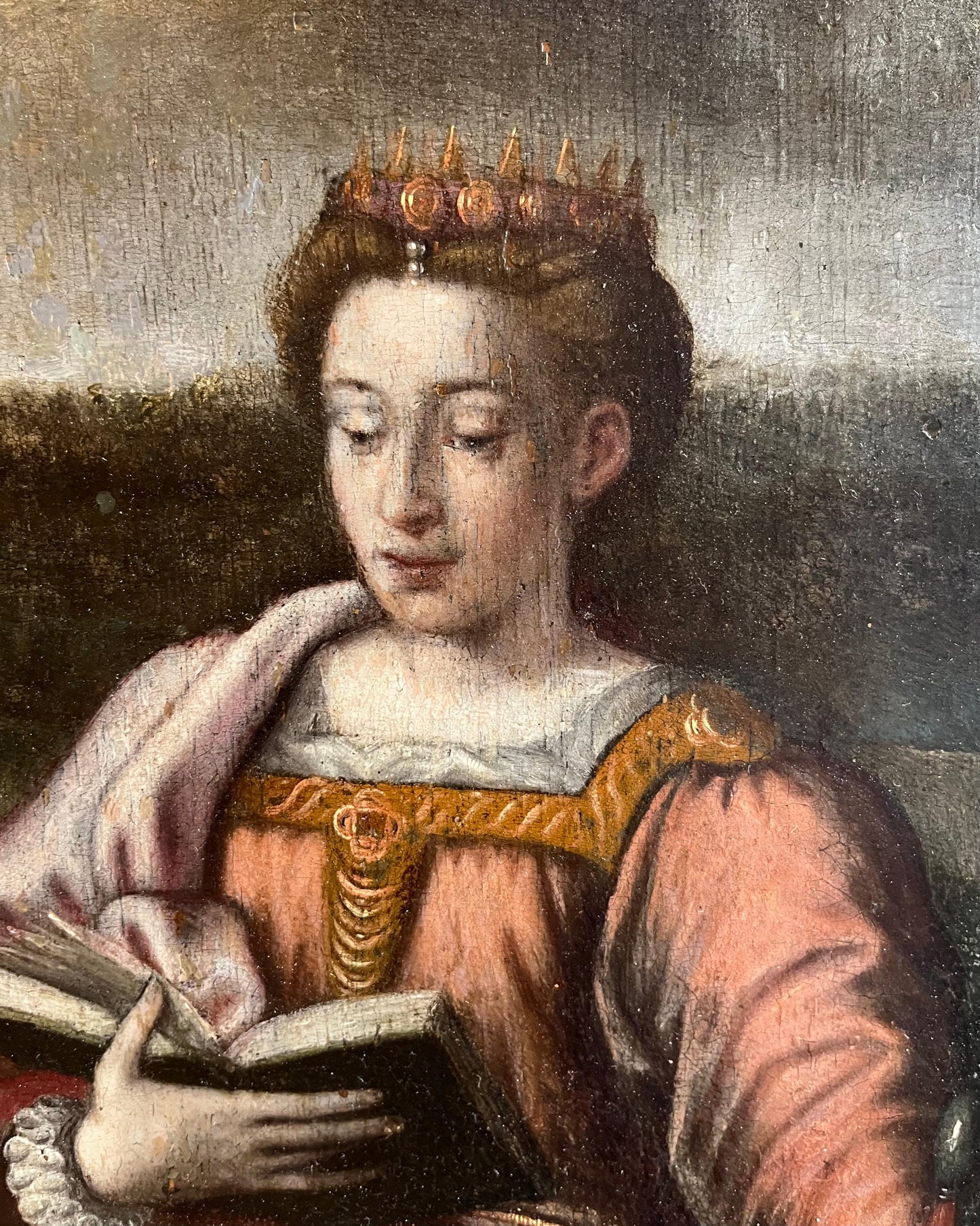 Santa Caterina e San Giovanni, due ante di polittico, scuola fiamminga, XVI secolo