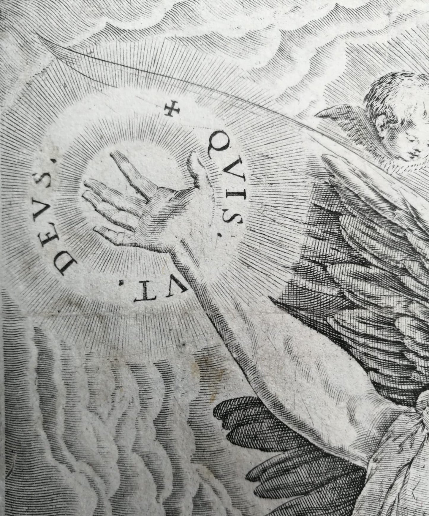 Sadeler Engraving after Maarten de Vos – Saint Michael and the Dragon, 16th C.