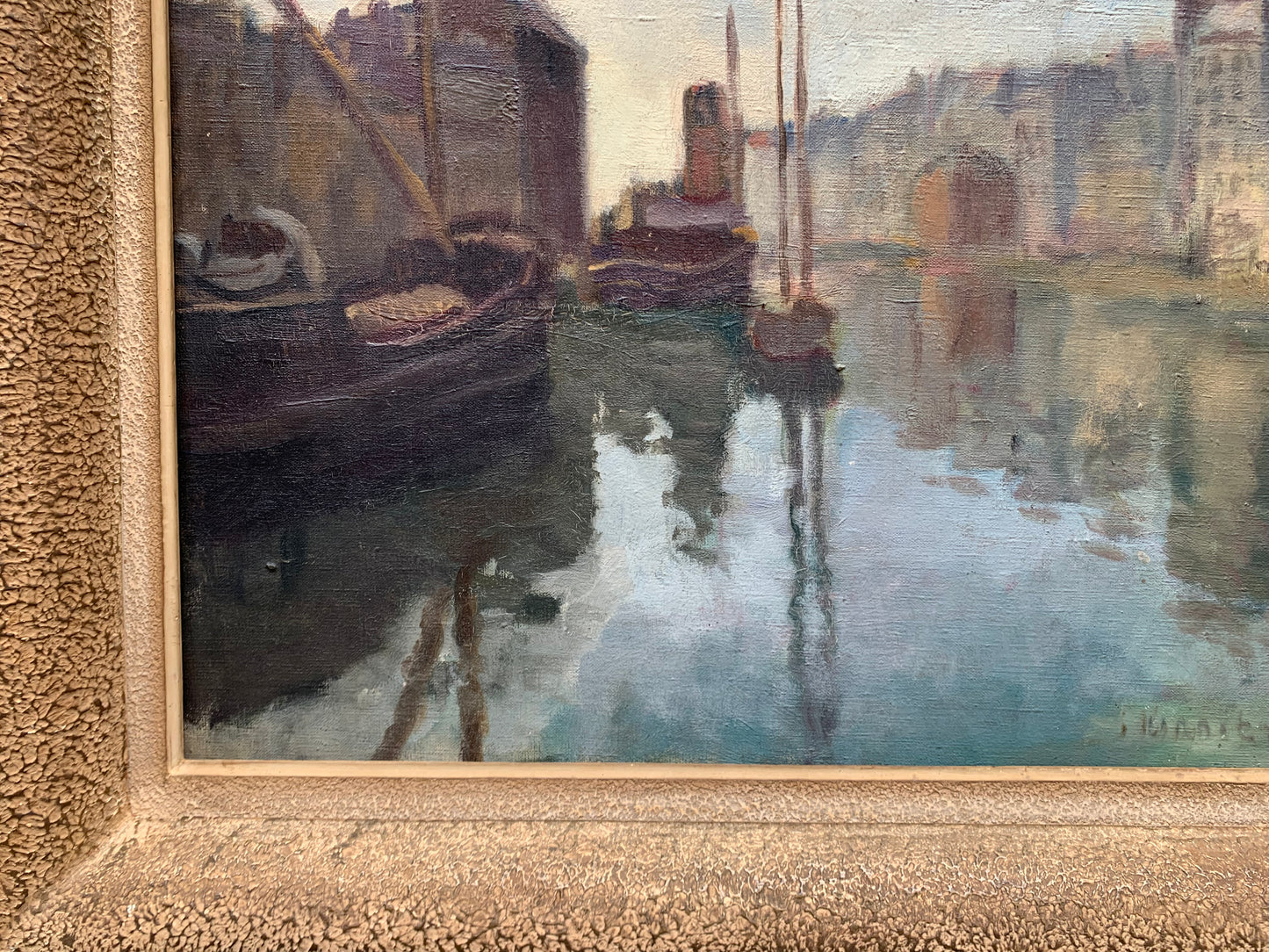 The Sleeping Canal in the Mist (circa 1930). French school