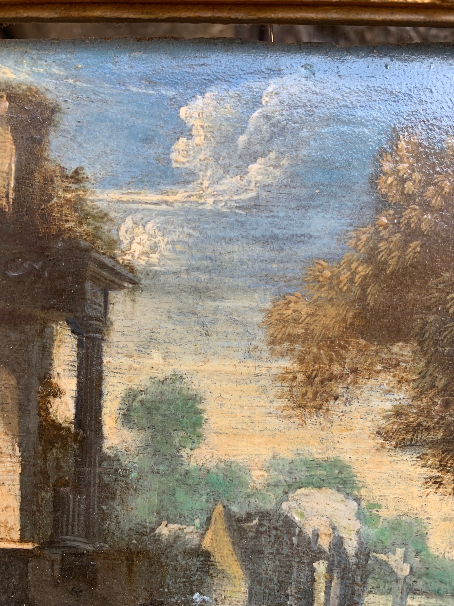 Landscape with Classical Ruins and Shepherds: Late 17th - Early 18th century.