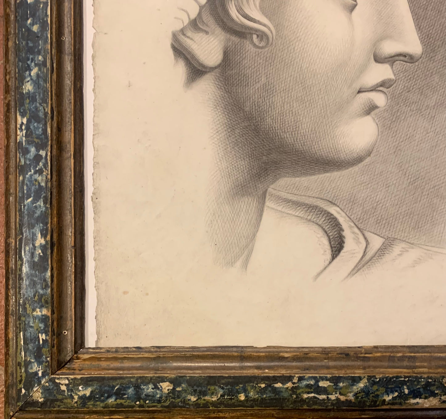 Apollo of Belvedere. Academic Drawing. Italian. XIX century.