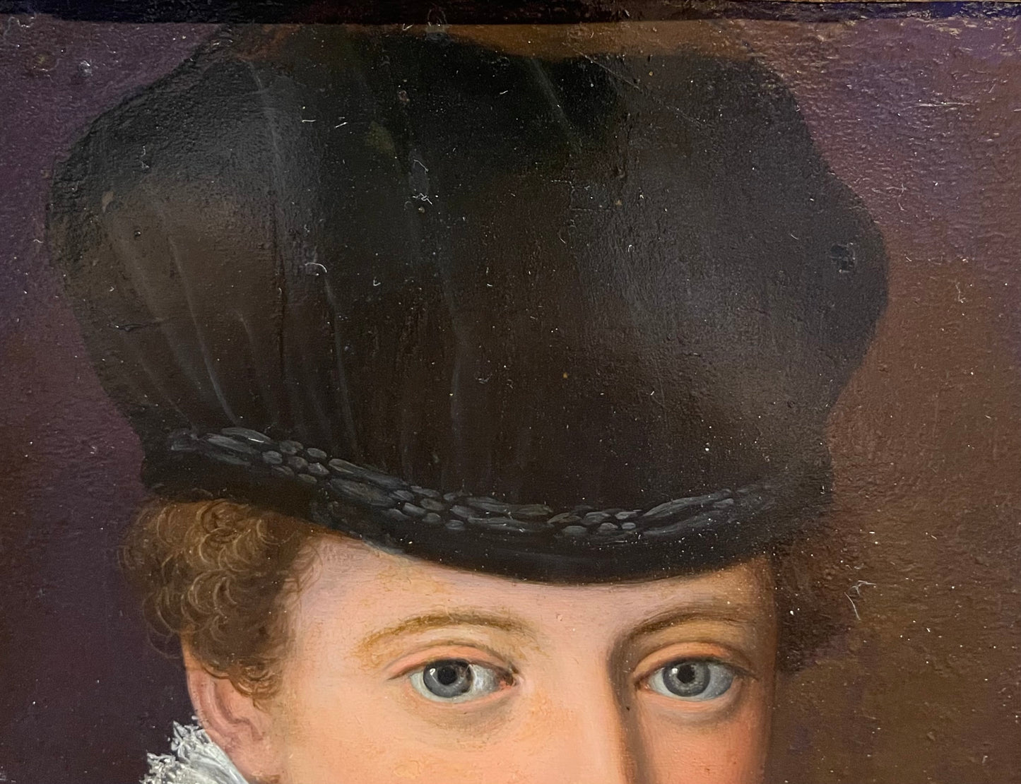 Alessandro Allori, atelier. Ritratto di dama con cappello di velluto nero. Scuola fiorentina. XVI secolo.