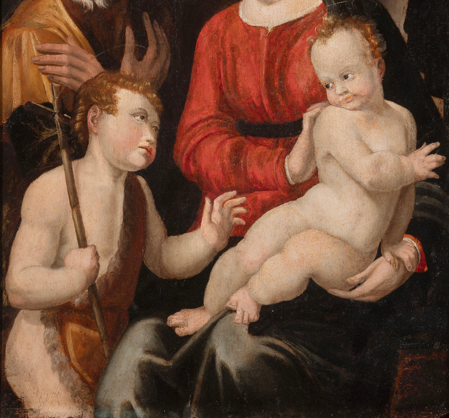 Sacra Famiglia con San Giovannino e San Giuseppe, Scuola Toscana, XVI secolo