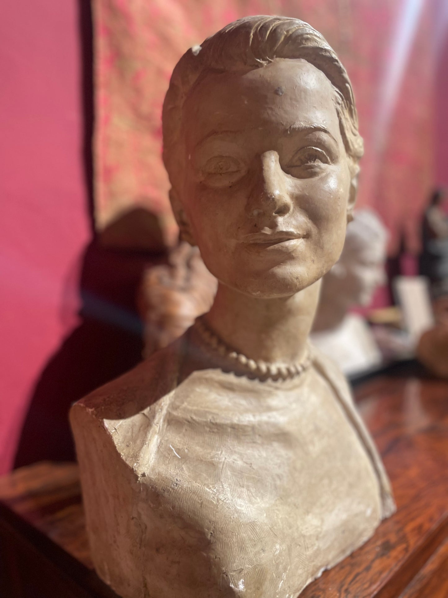 Busto In Gesso Di Grace Kelly, Louis Botinelly, Marsiglia, Art Déco, 1957