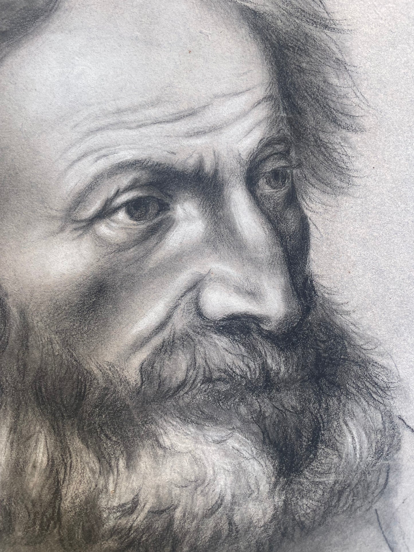 Ritratto di un uomo con la barba di epoca Risorgimentale, metà del XIX secolo.