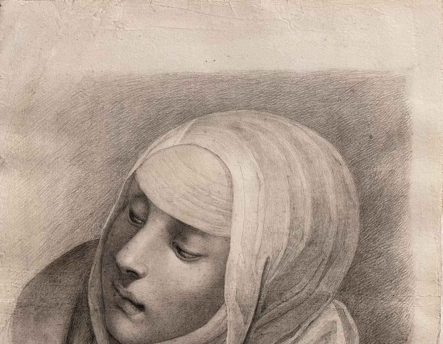 Studio accademico di testa di monaca. Scuola fiorentina, fine XVIII – inizio XIX secolo.