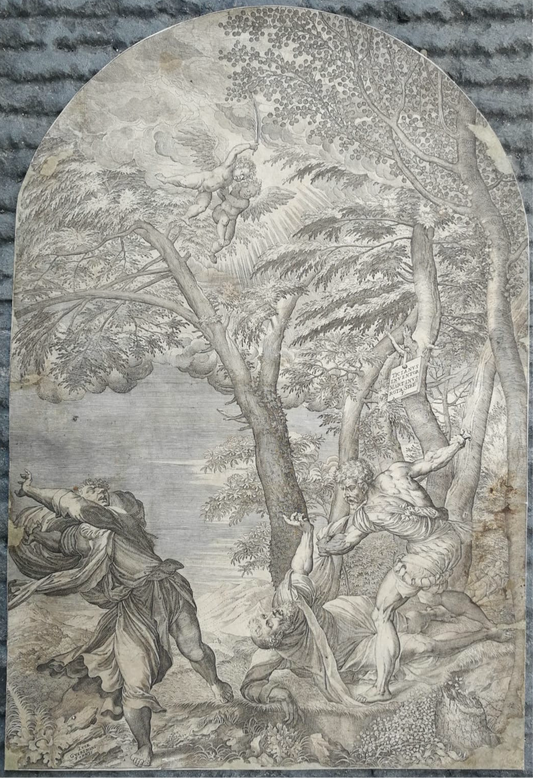 The Martyrdom of Saint Peter Mart., Engraving by Martino Rota after Titian, Venice ca. 1568