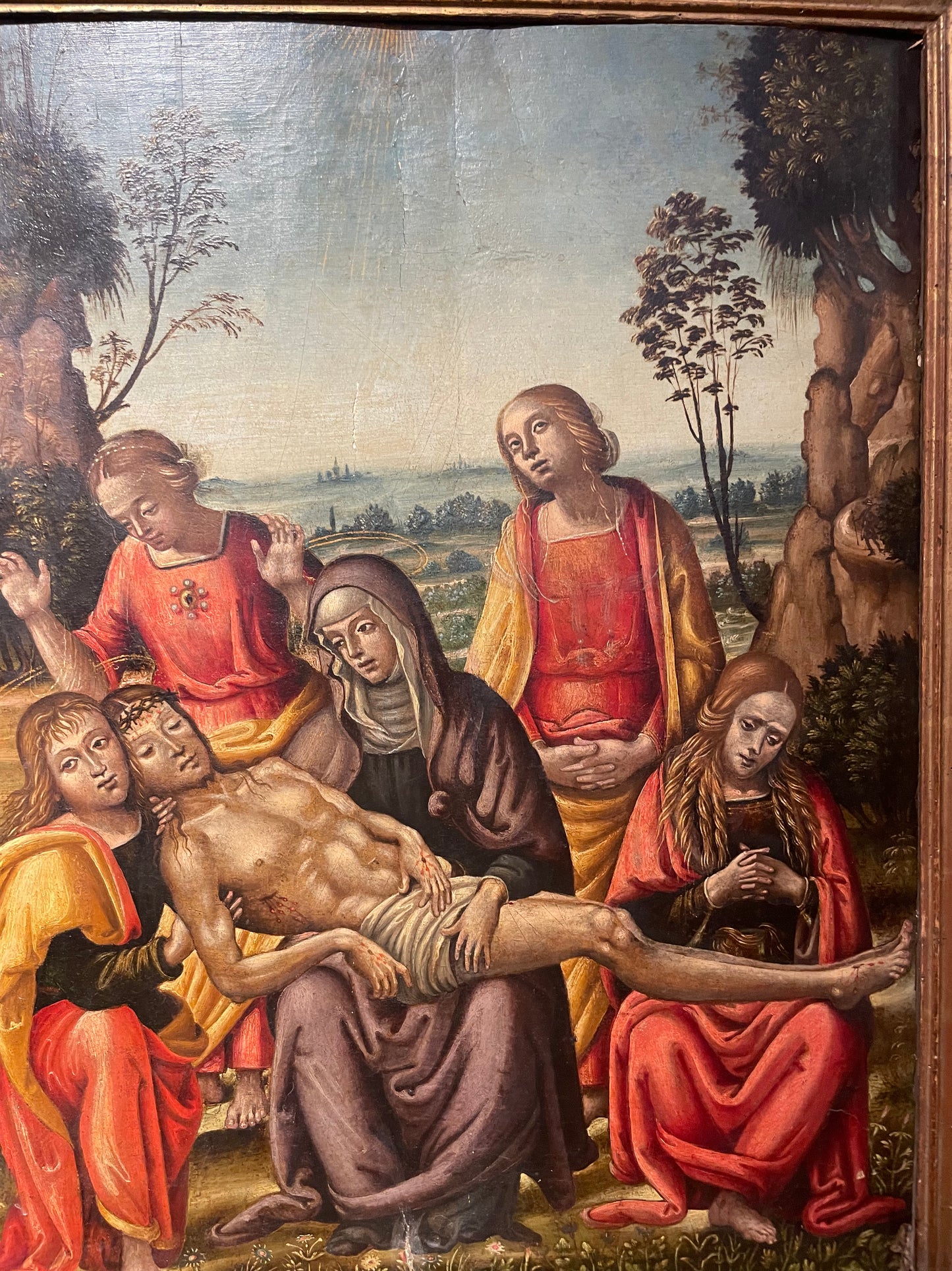 Compianto sul Cristo morto. Scuola italiana. Inizio XVI secolo.