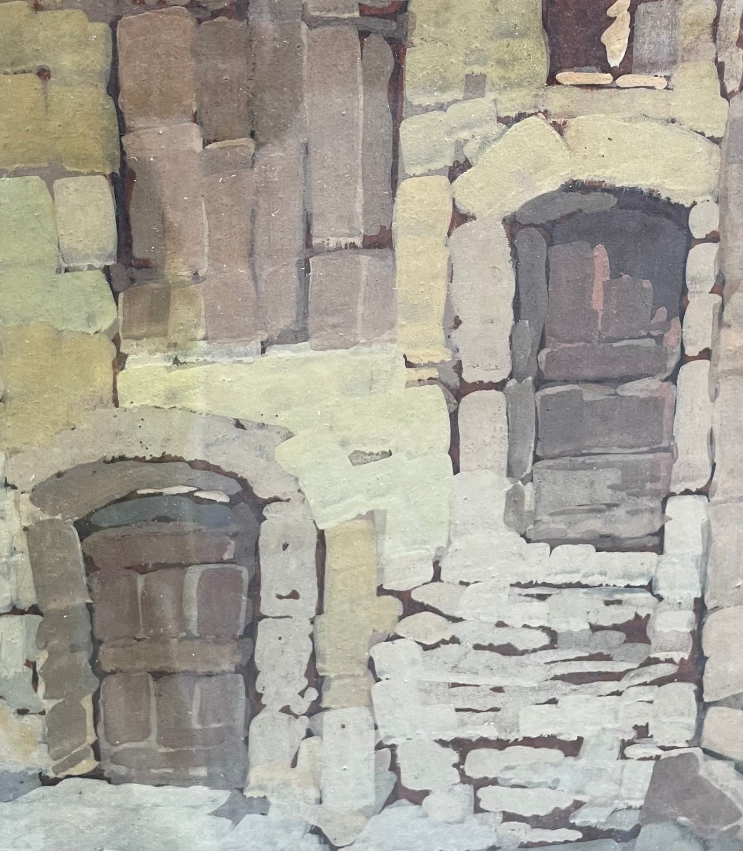 André Petroff, Russian painter from Saint Petersburg – Village in the hinterland of the French Riviera, 1920s–30s