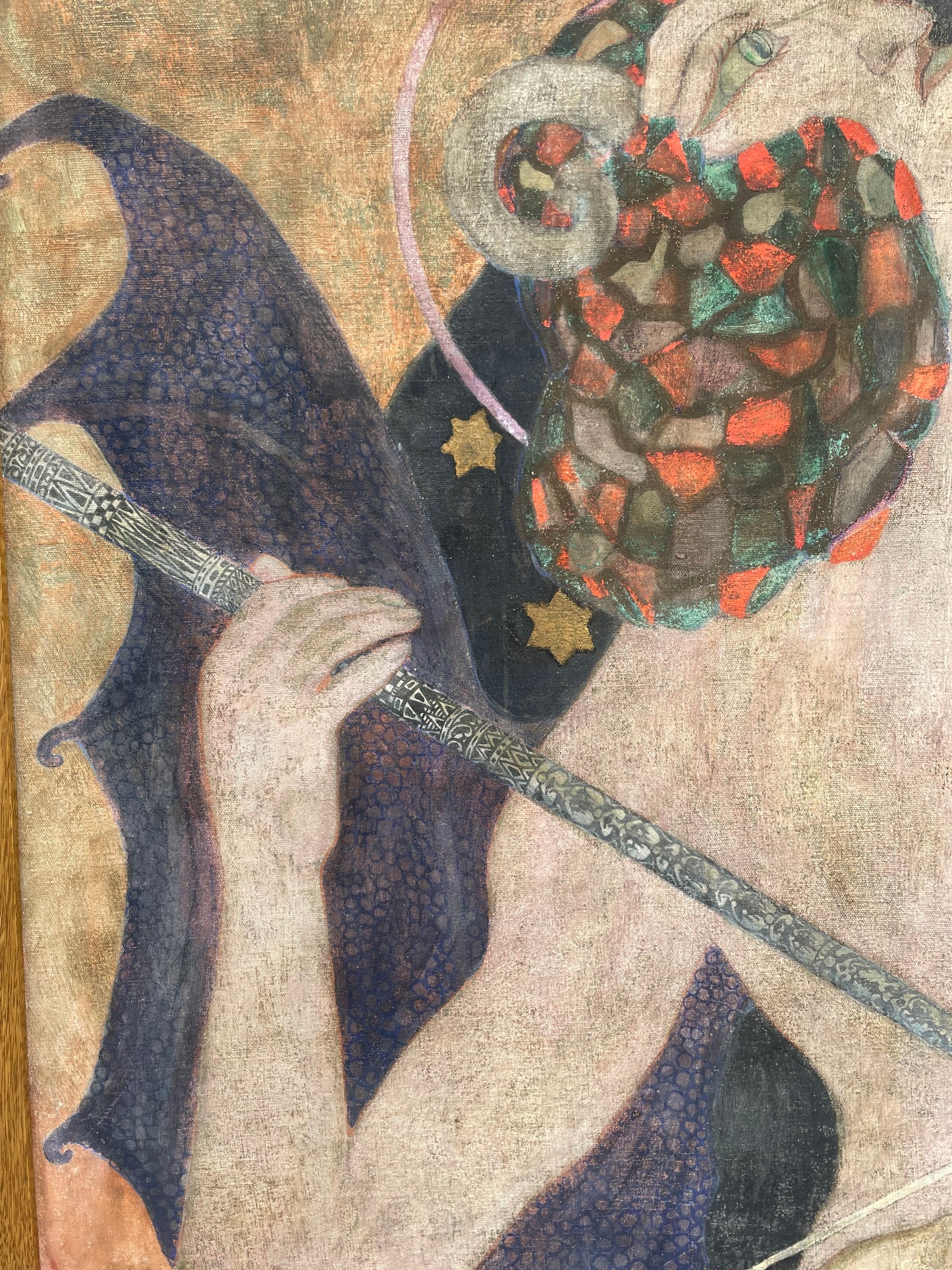 Vladimir Polunin (1880–1957) – Frammento teatrale e figura femminile, dipinto sui due lati