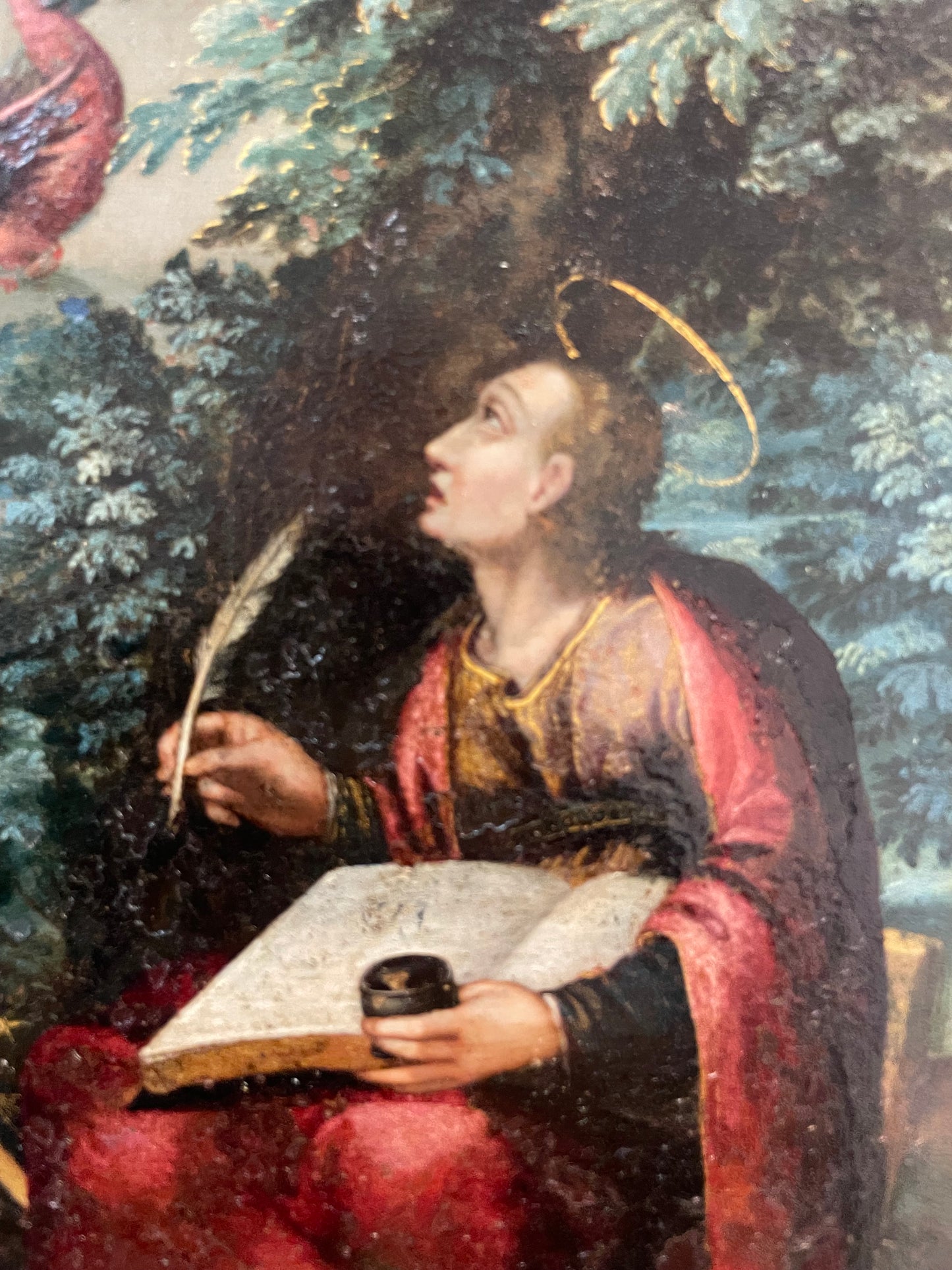 Saint John the Evangelist on Patmos. Apocalyptic Vision with the Virgin and the Dragon, Flemish School, ca. 1620