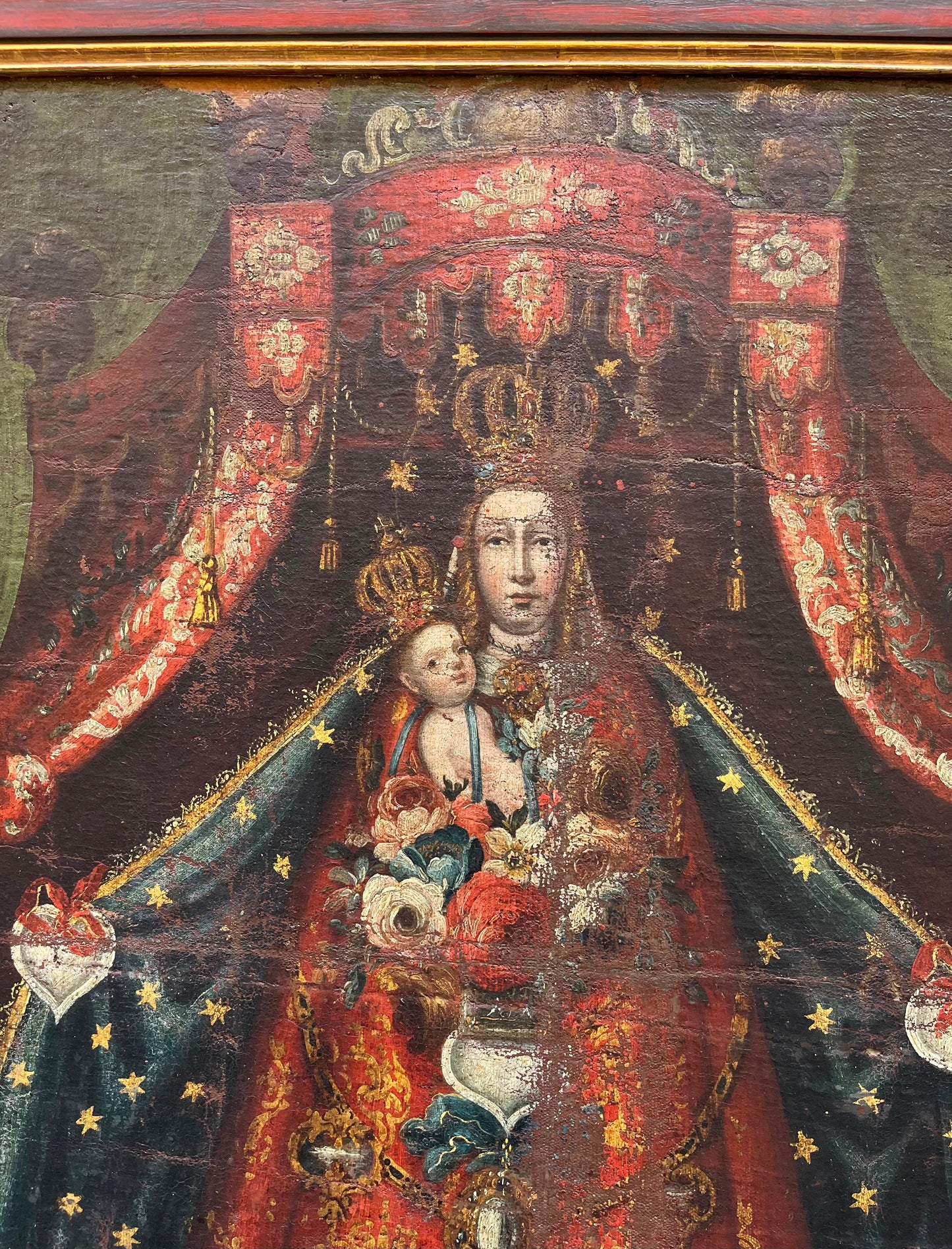 Madonna dell’Apocalisse con ex voto a cuore. Vicereame del Perù, arte coloniale, XVIII secolo