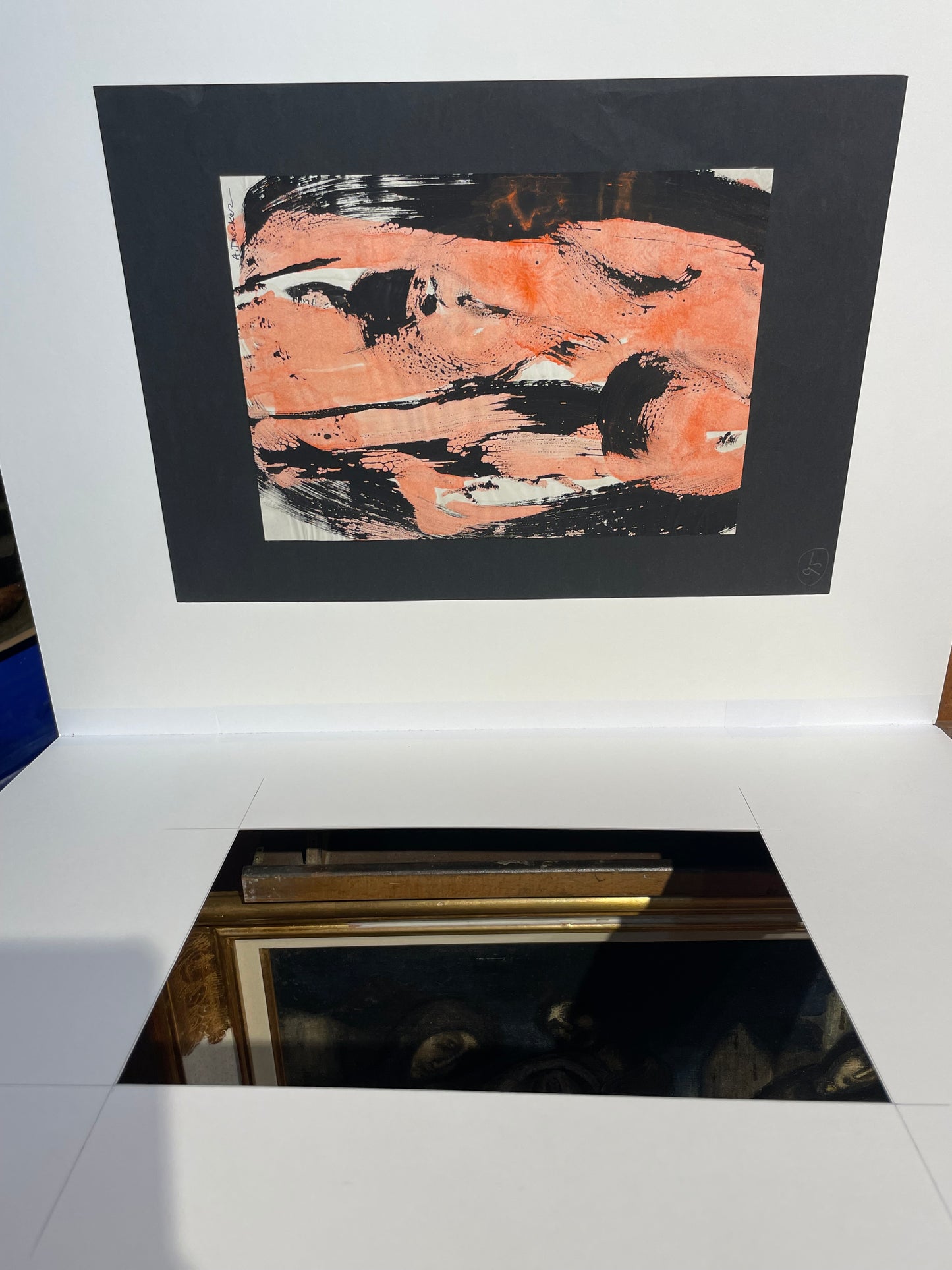 Anja Decker, pittura astratta gestuale a tempera su carta, anni ’50 – 29,5 x 21 cm