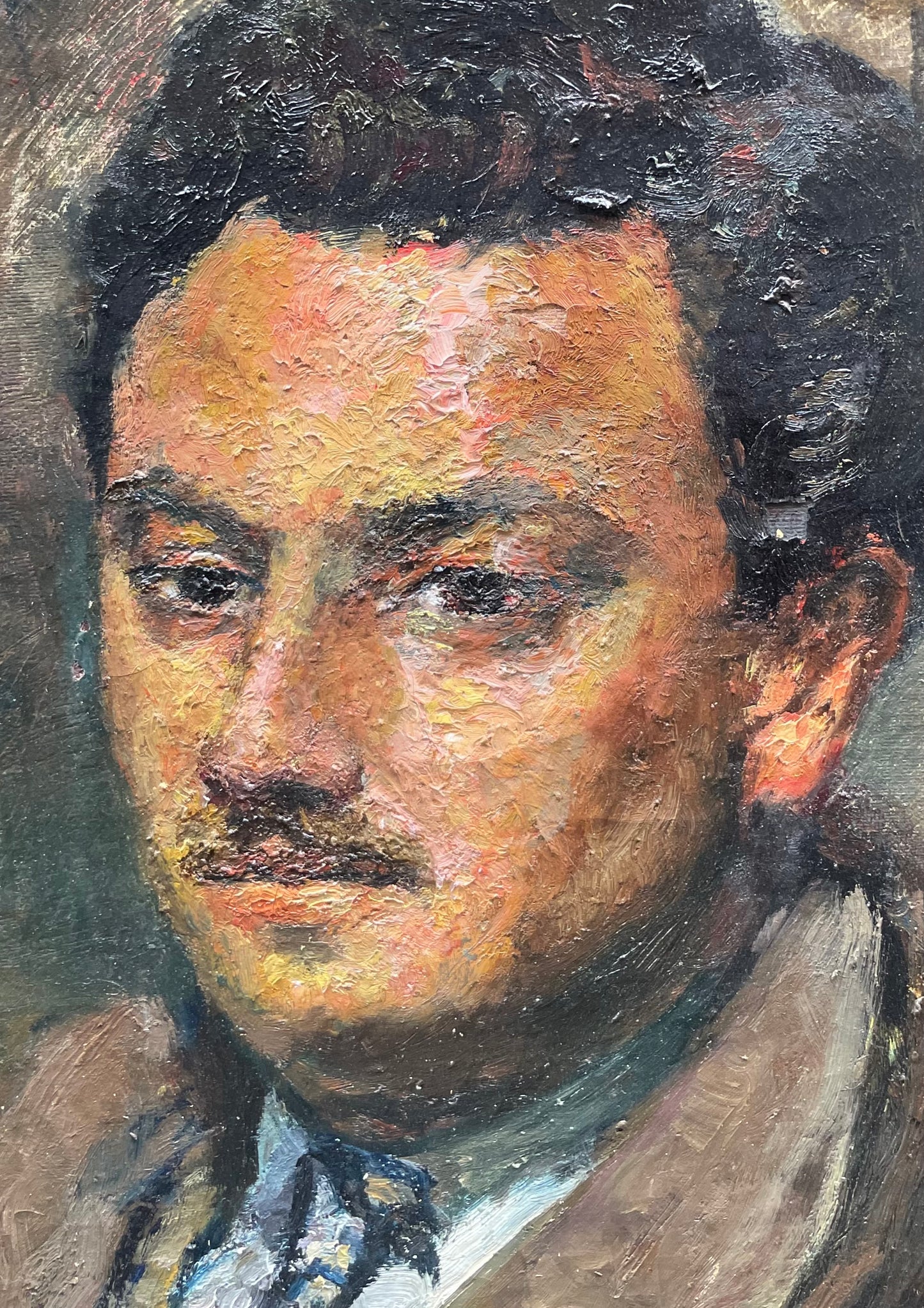 Guido Borgianni (1915–2011, Florence), Portrait with blue tie, 1952, signed and dated