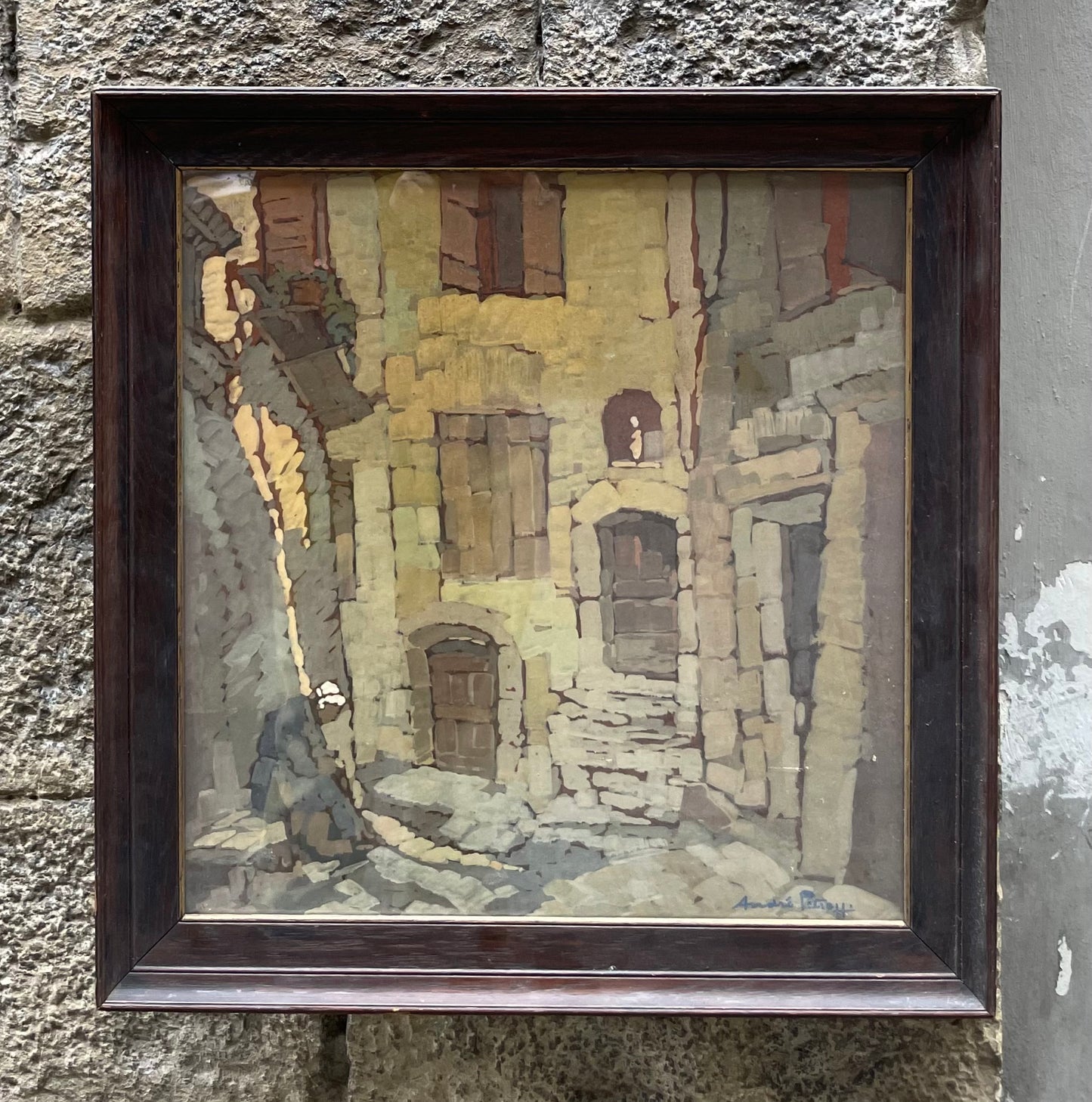 André Petroff, Russian painter from Saint Petersburg – Village in the hinterland of the French Riviera, 1920s–30s