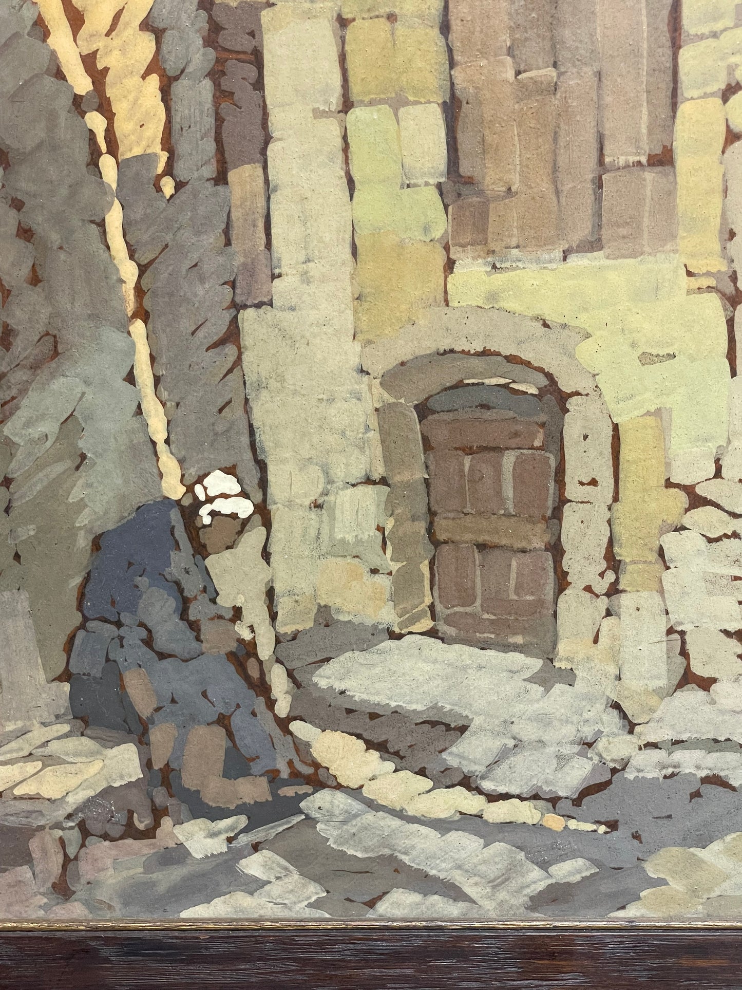 André Petroff, Russian painter from Saint Petersburg – Village in the hinterland of the French Riviera, 1920s–30s