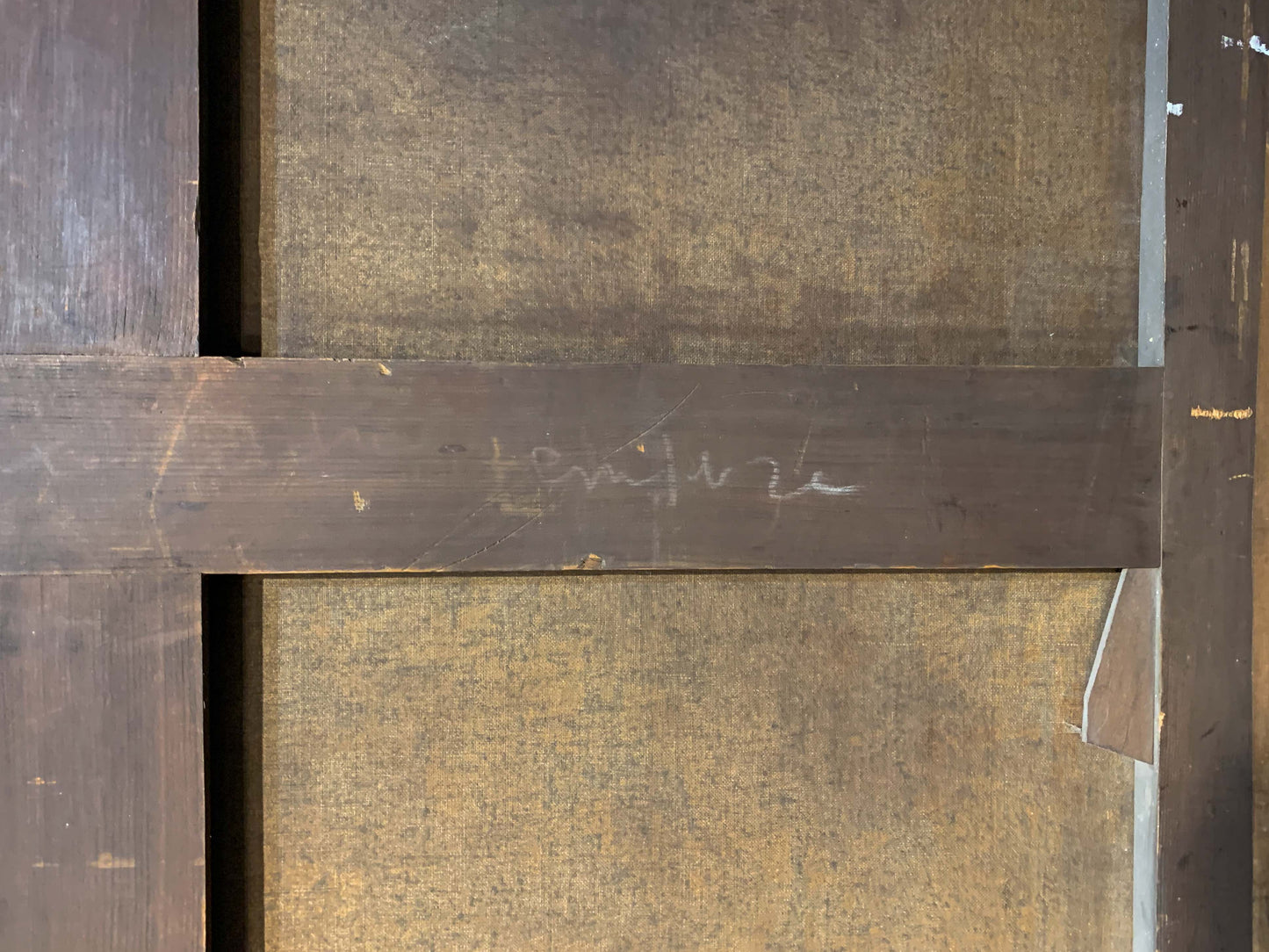 Large Marine painting with Ships in the port.  1690-1720 circa. Cm 110x 118