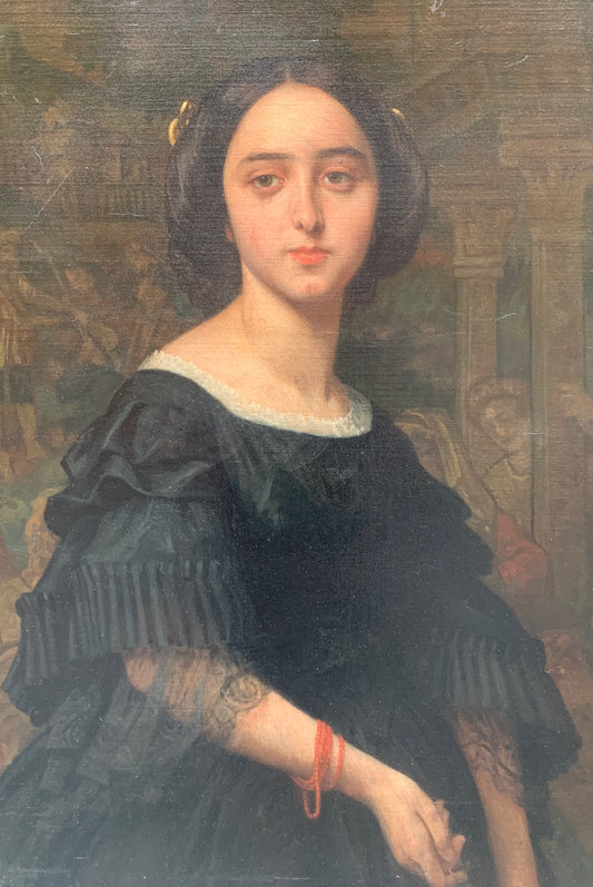Portrait of a young girl. Circa 1860. Entourage of Amaury-Duval. French school