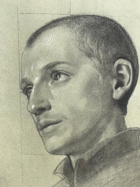 Study for the Head of a Young Saint. Studio of Enrico Reffo (1831-1917)