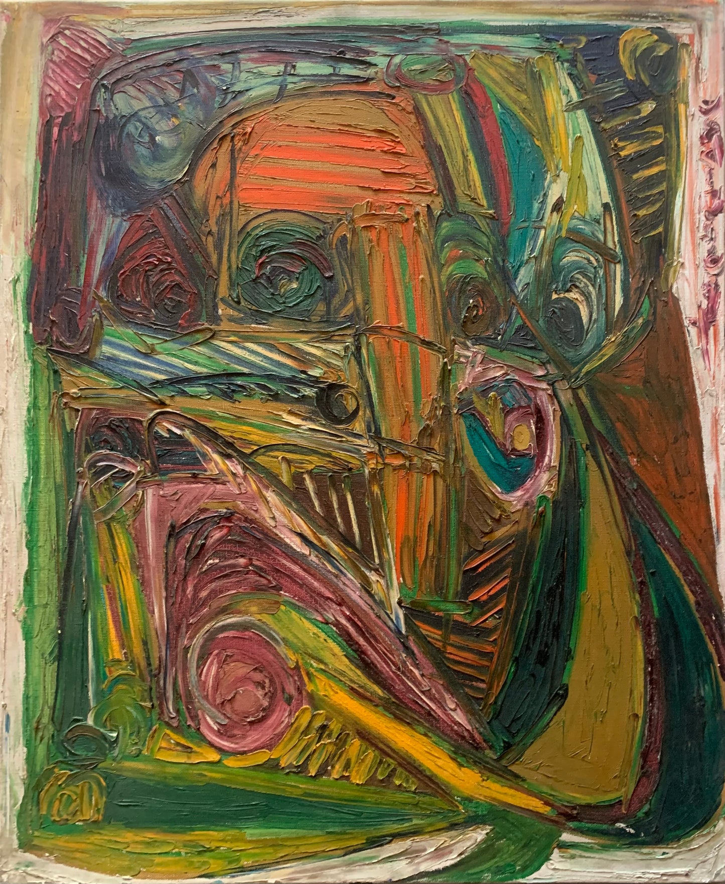 Masks, Eyes and Lines. Post war Expressionism. 1970’s. Patrick Boudon (1944-2019)