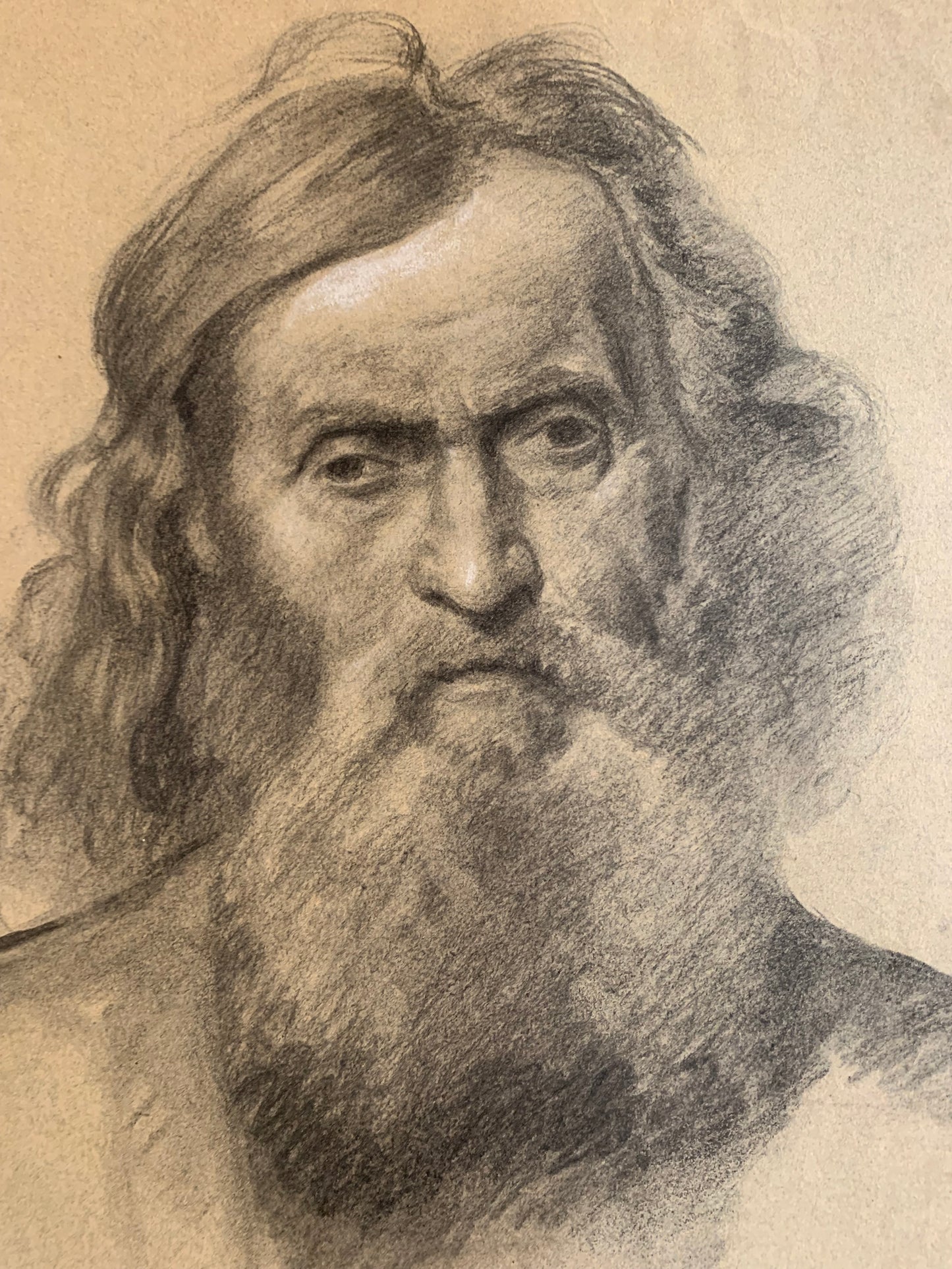 Study for the Head of an Apostle or Saint. Enrico Reffo (1831-1917), studio